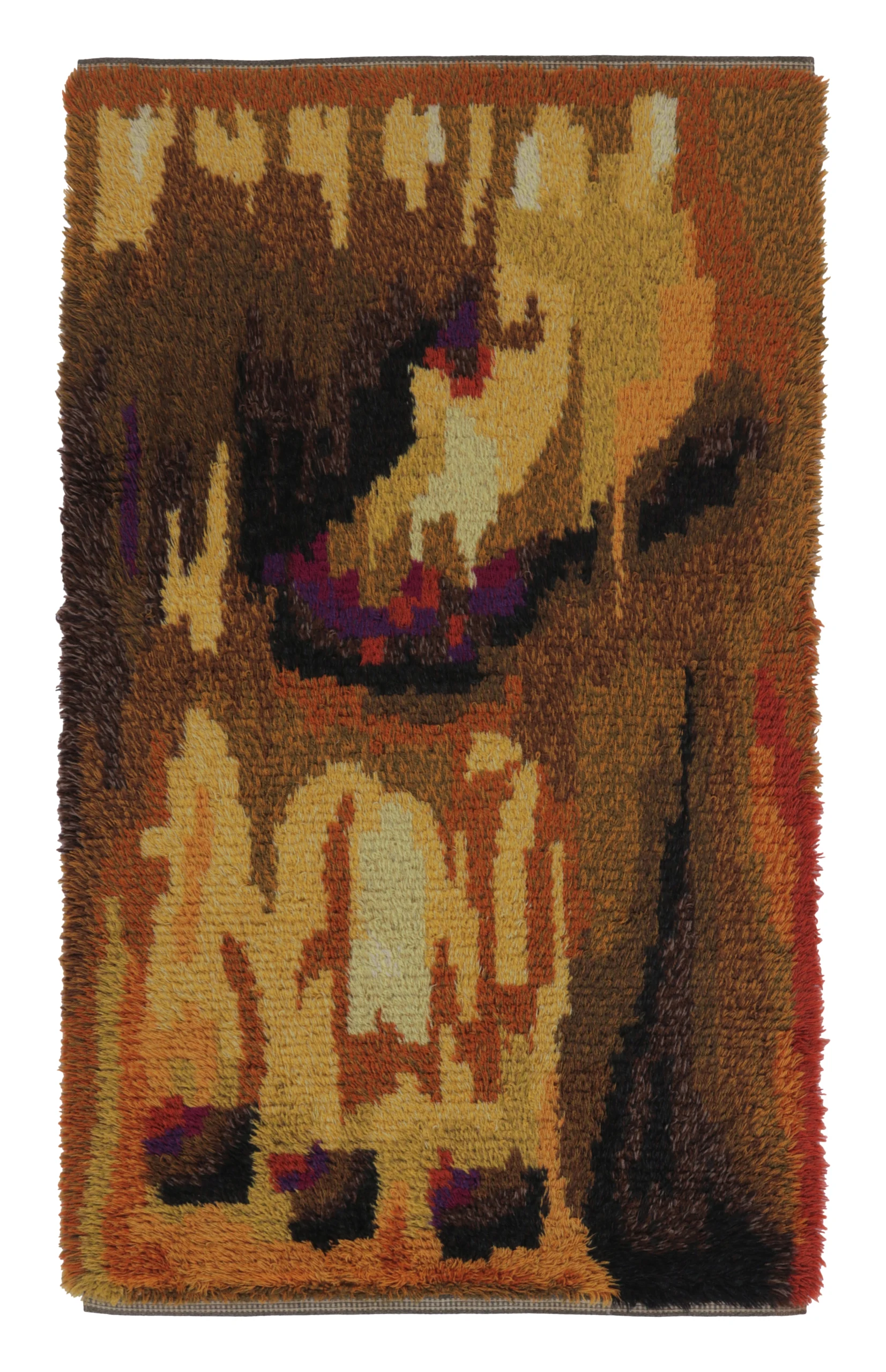 Vintage Swedish Rya Rug