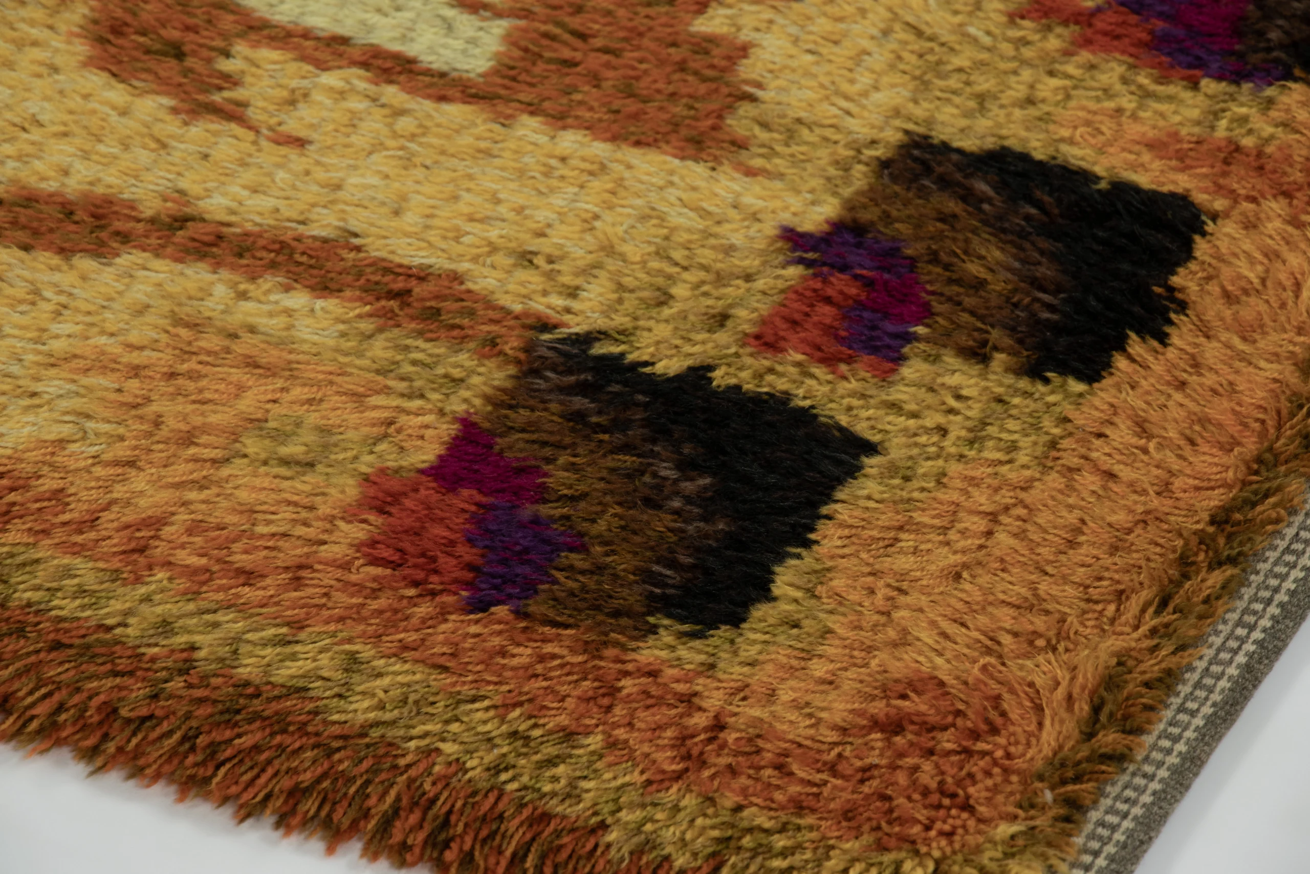 Vintage Swedish Rya Rug