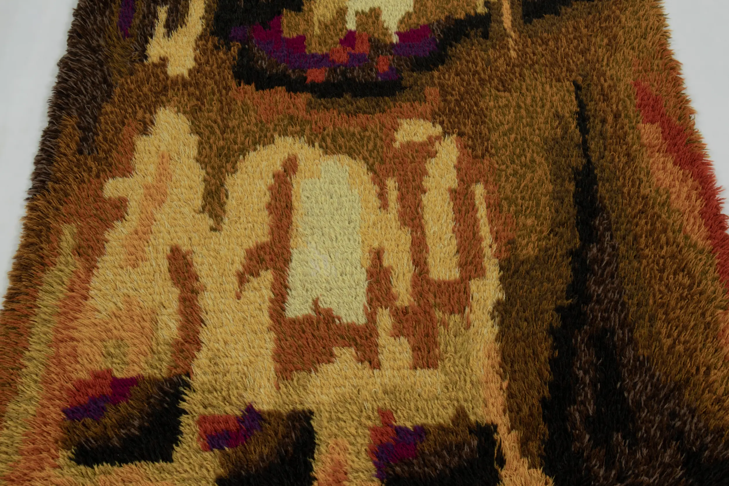Vintage Swedish Rya Rug