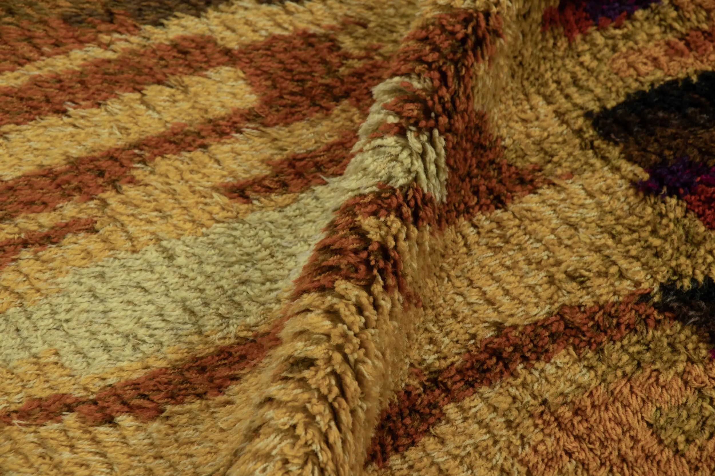 Vintage Swedish Rya Rug
