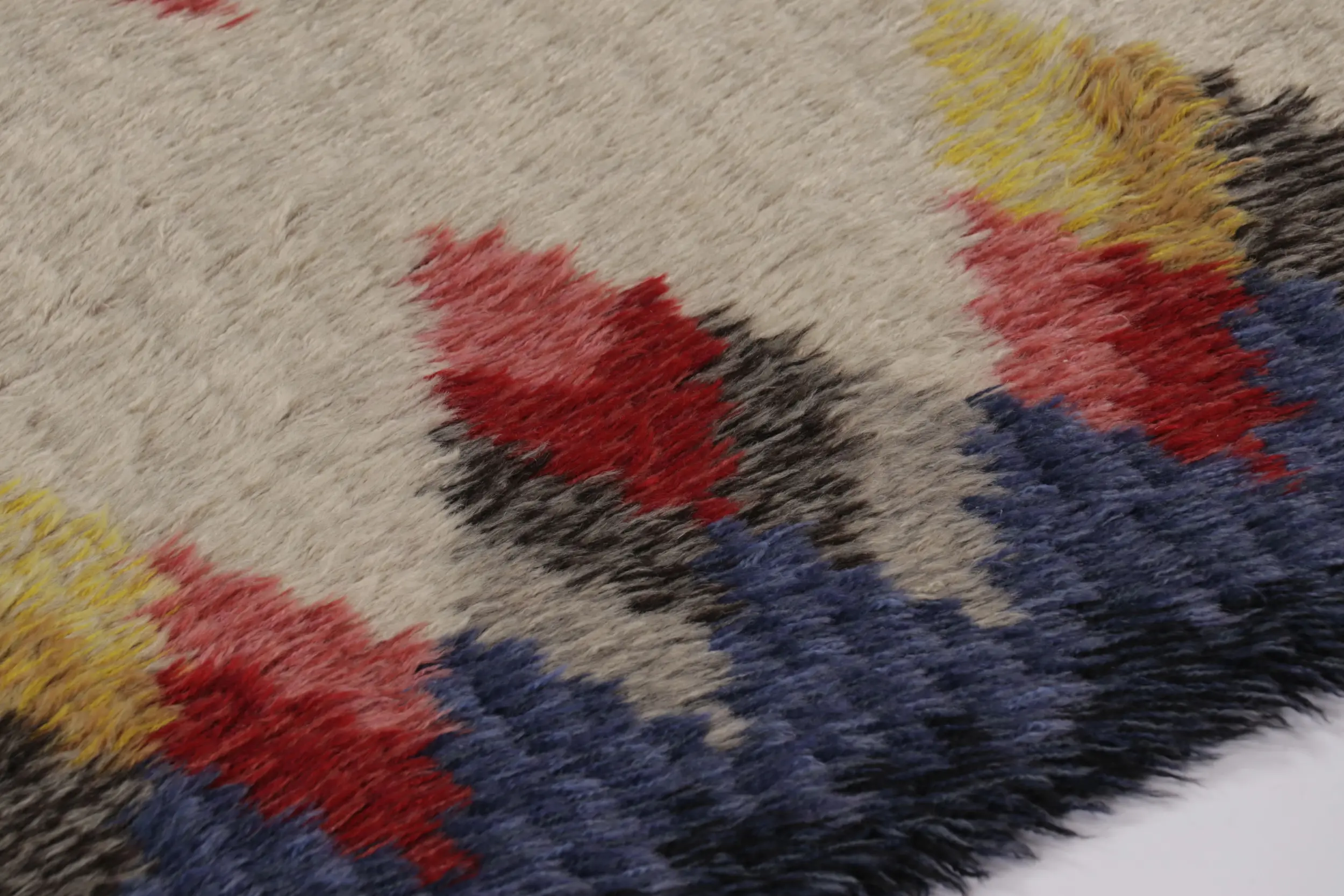 Vintage Swedish Geometric Rug