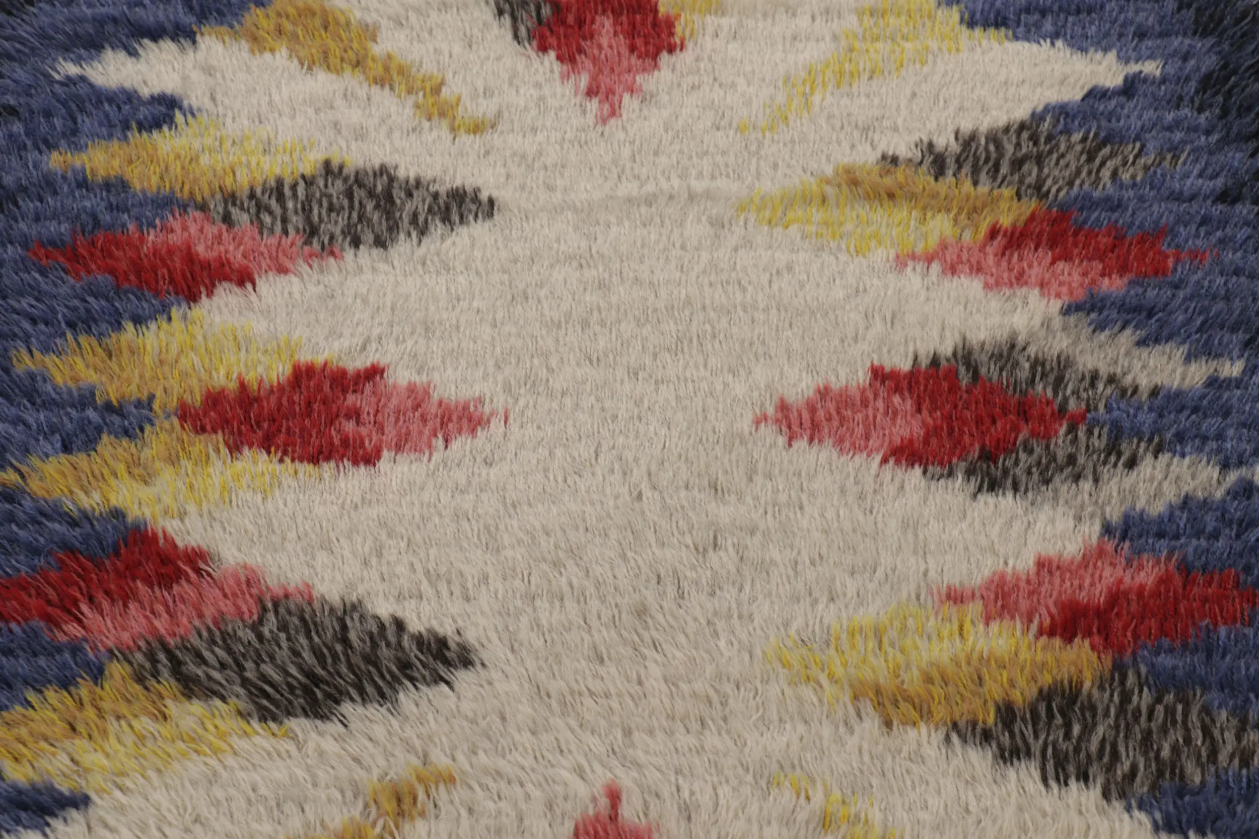 Vintage Swedish Geometric Rug
