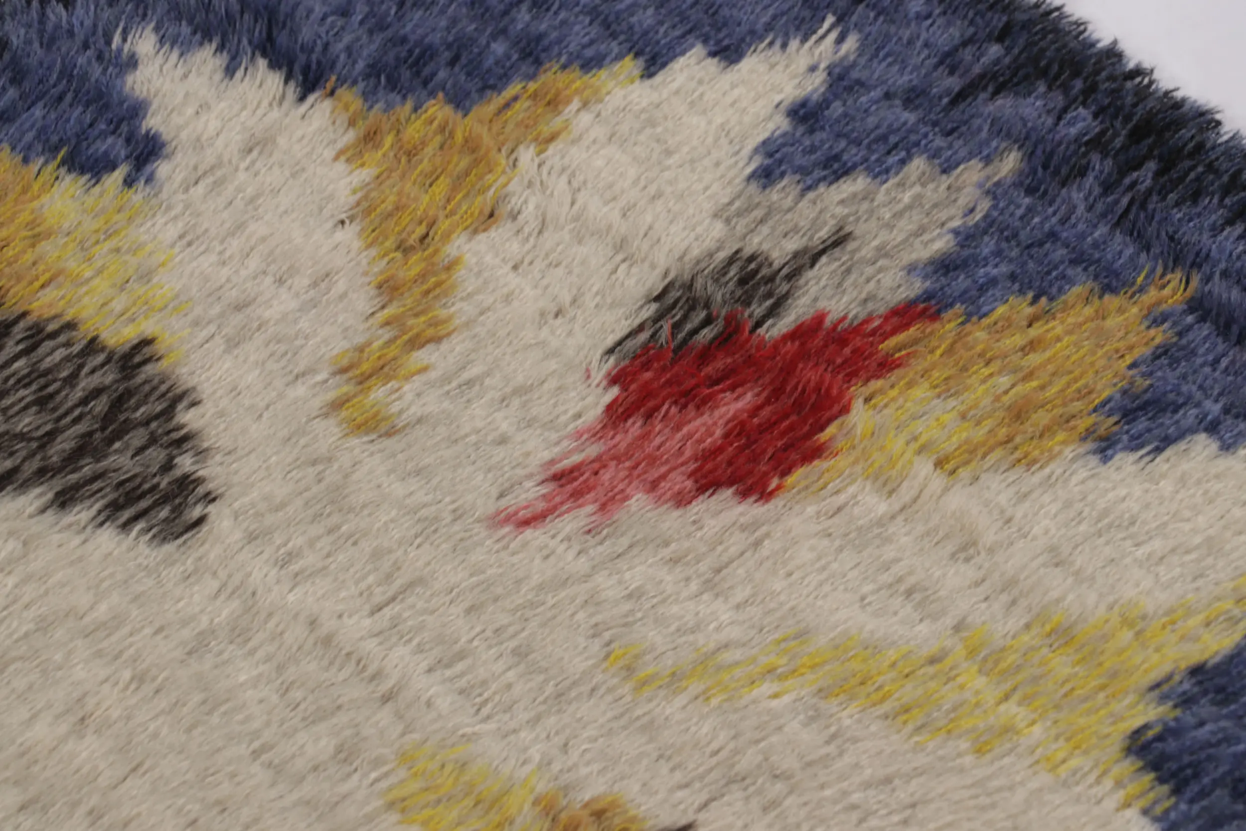 Vintage Swedish Geometric Rug
