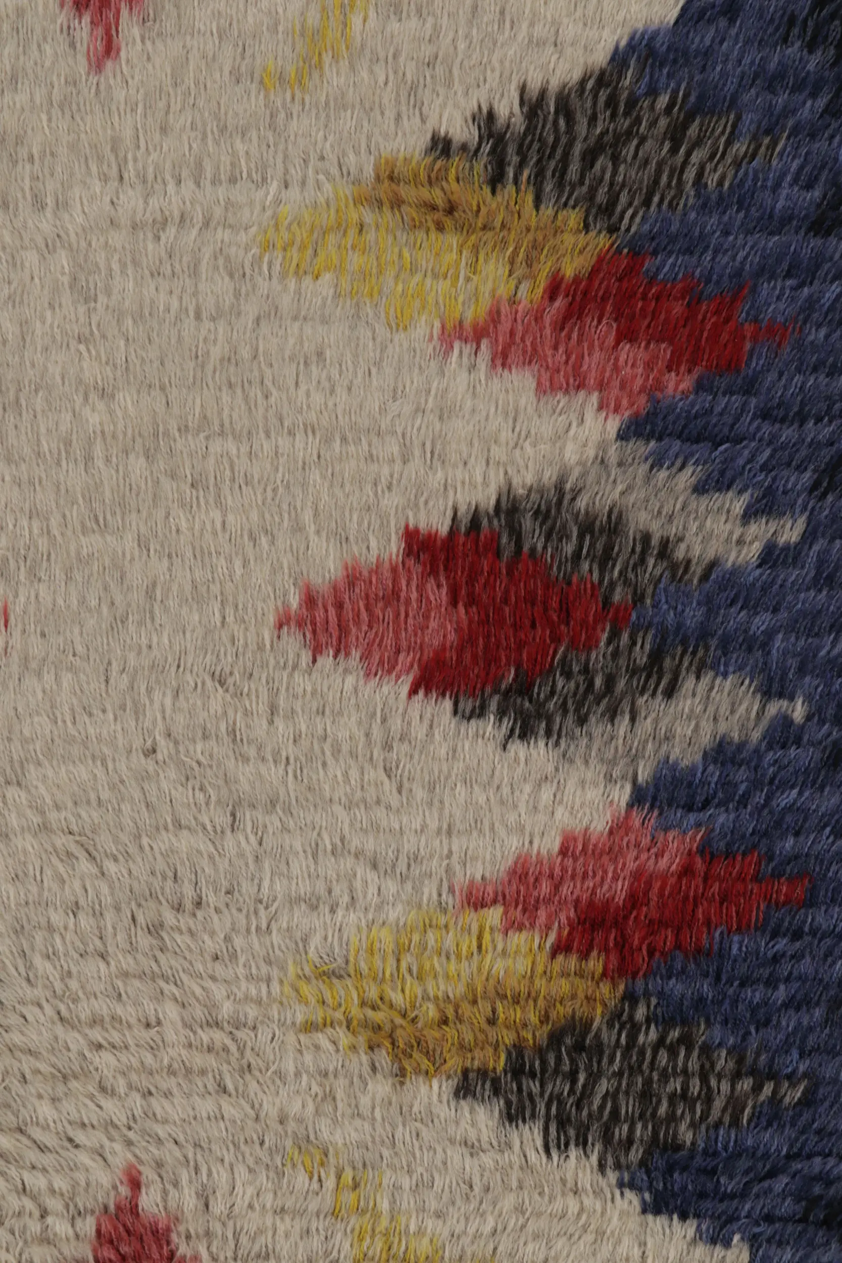Vintage Swedish Geometric Rug