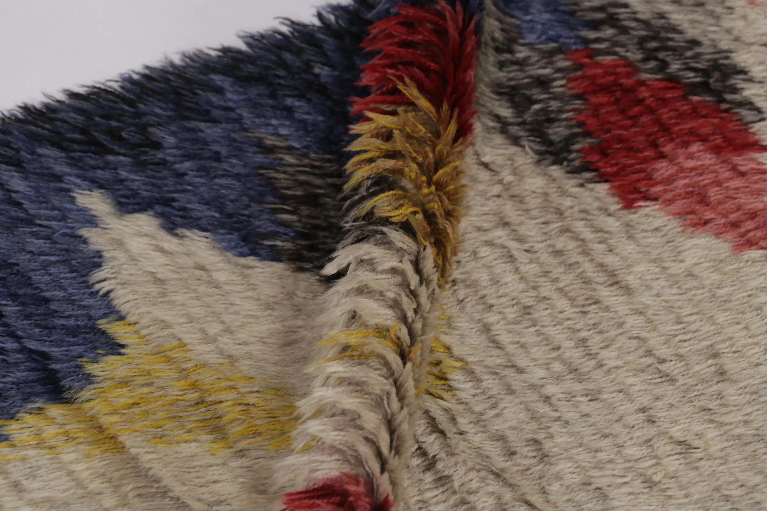 Vintage Swedish Geometric Rug