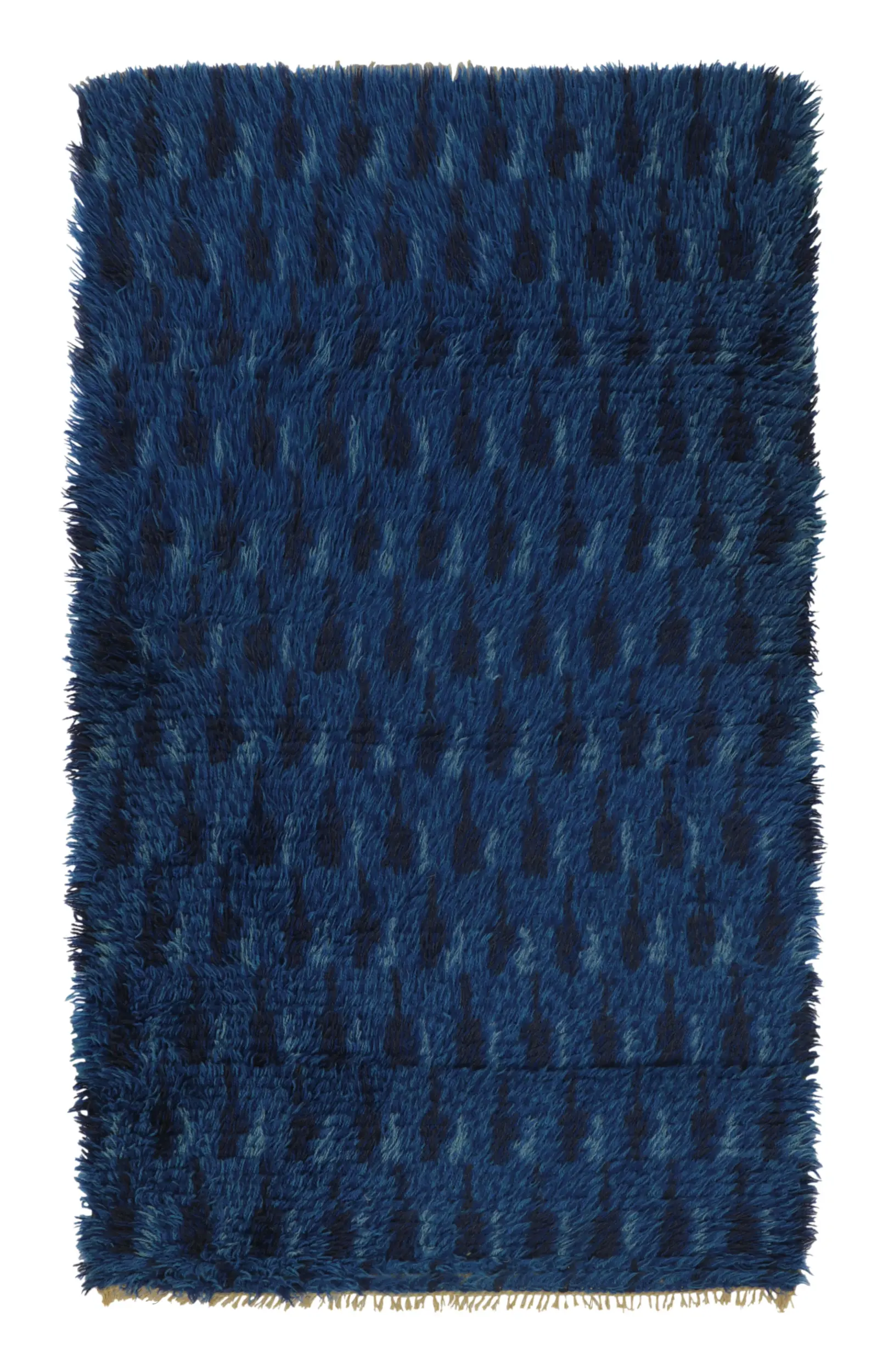 Vintage Swedish Geometric Rug