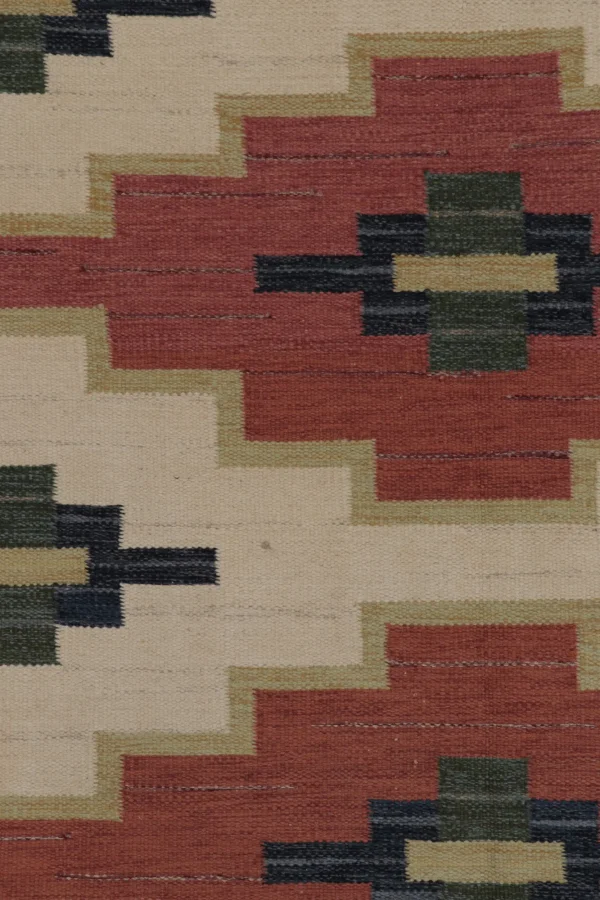 Vintage Swedish Geometric Flatweave