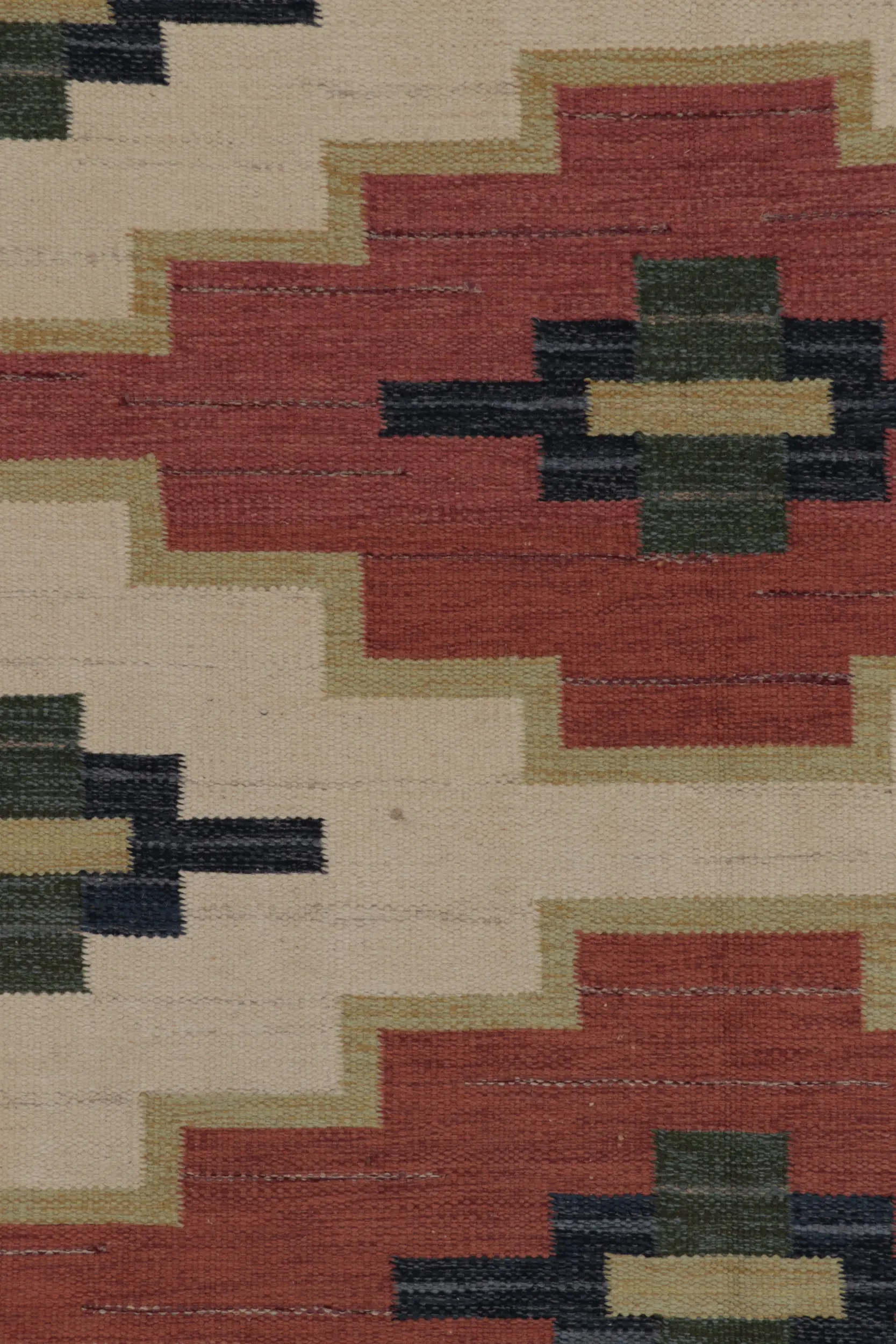 Vintage Swedish Geometric Flatweave