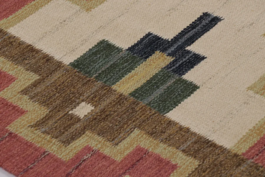 Vintage Swedish Geometric Flatweave