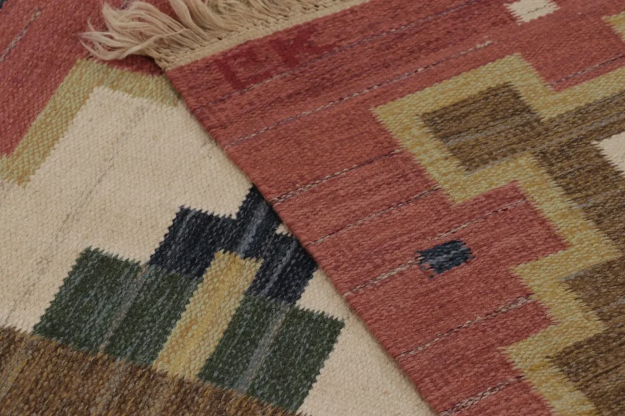 Vintage Swedish Geometric Flatweave