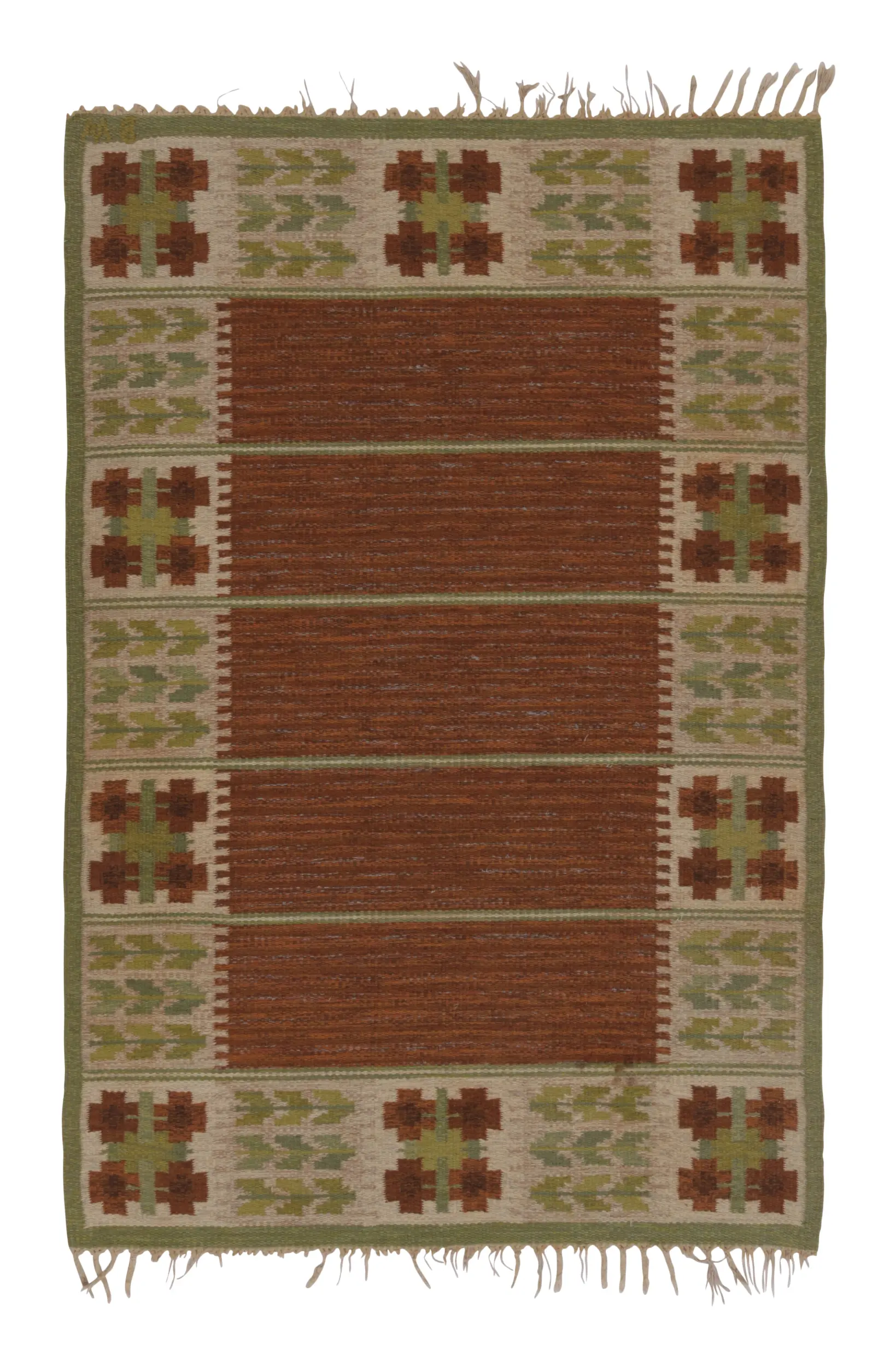 Vintage Swedish Geometric Flatweave