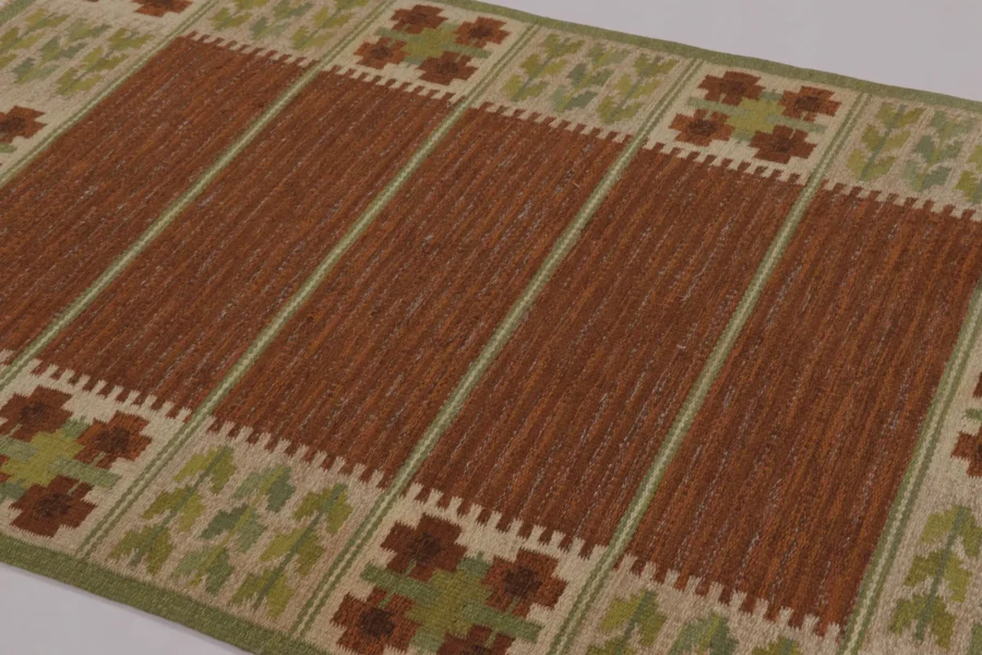 Vintage Swedish Geometric Flatweave