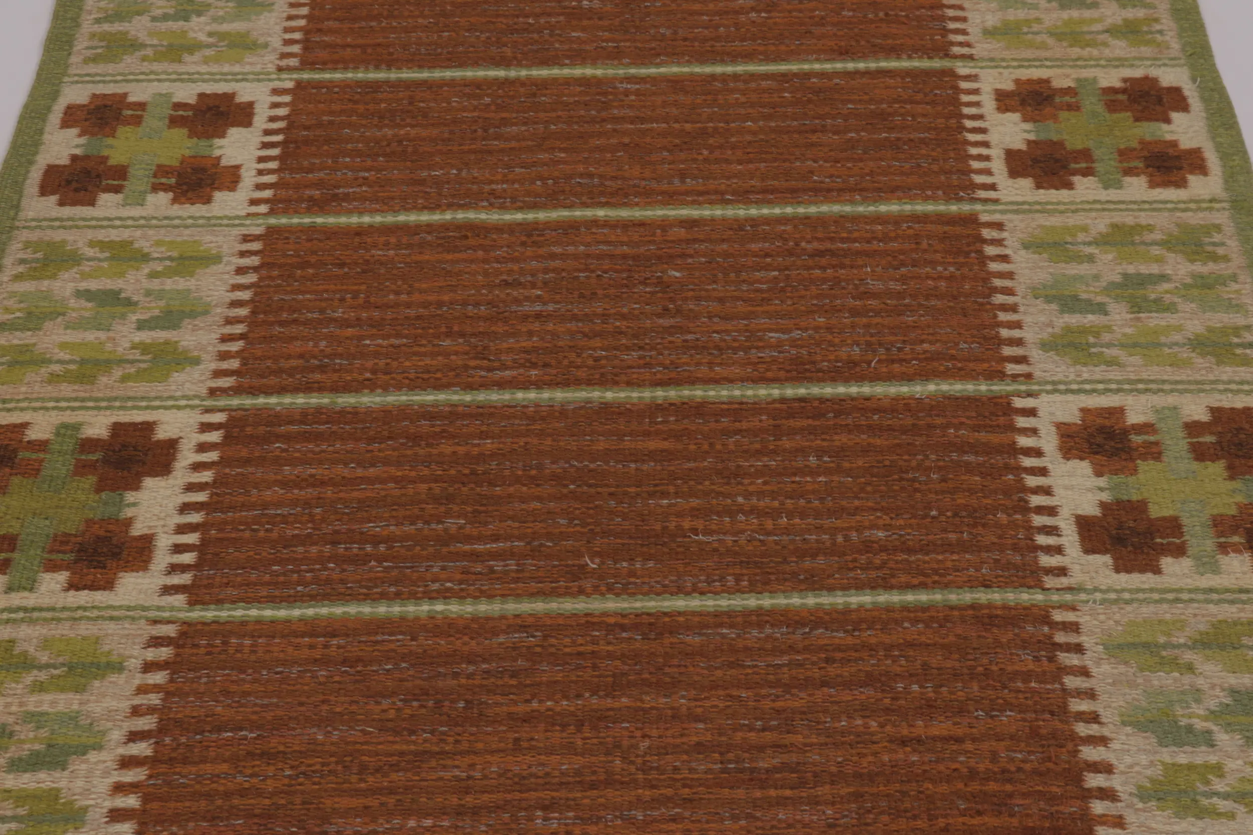 Vintage Swedish Geometric Flatweave