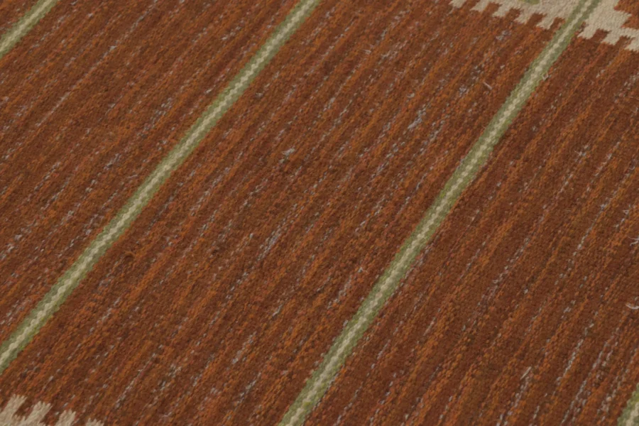 Vintage Swedish Geometric Flatweave