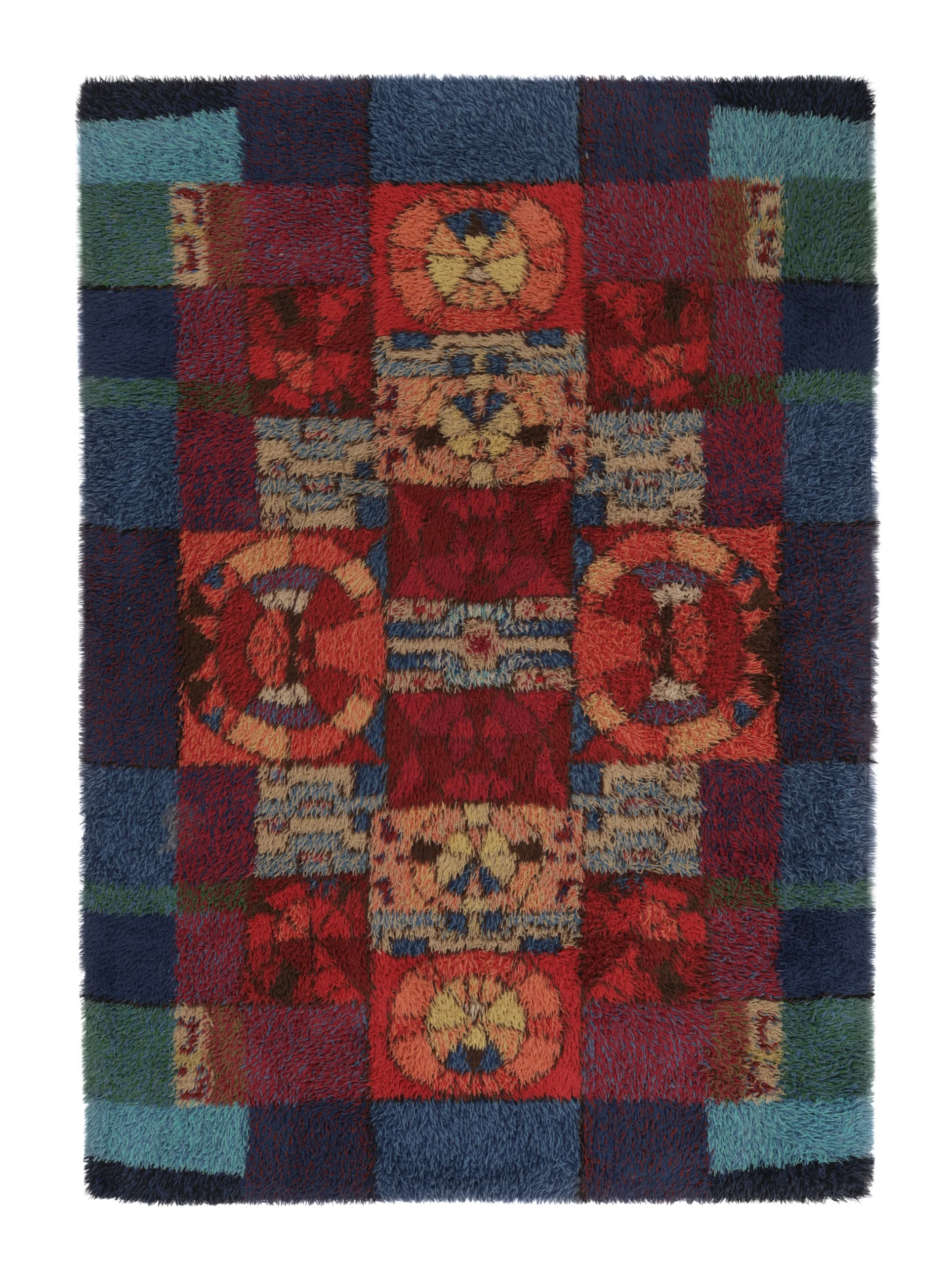 Vintage Swedish Rya Rug