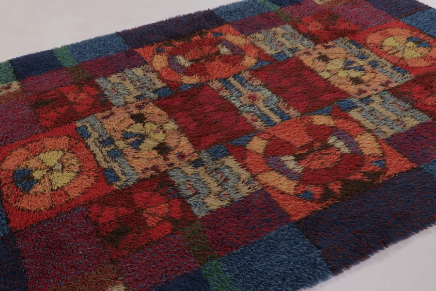 Vintage Swedish Rya Rug