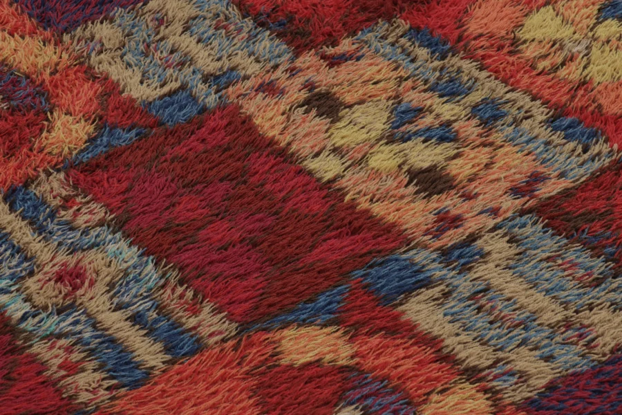 Vintage Swedish Rya Rug