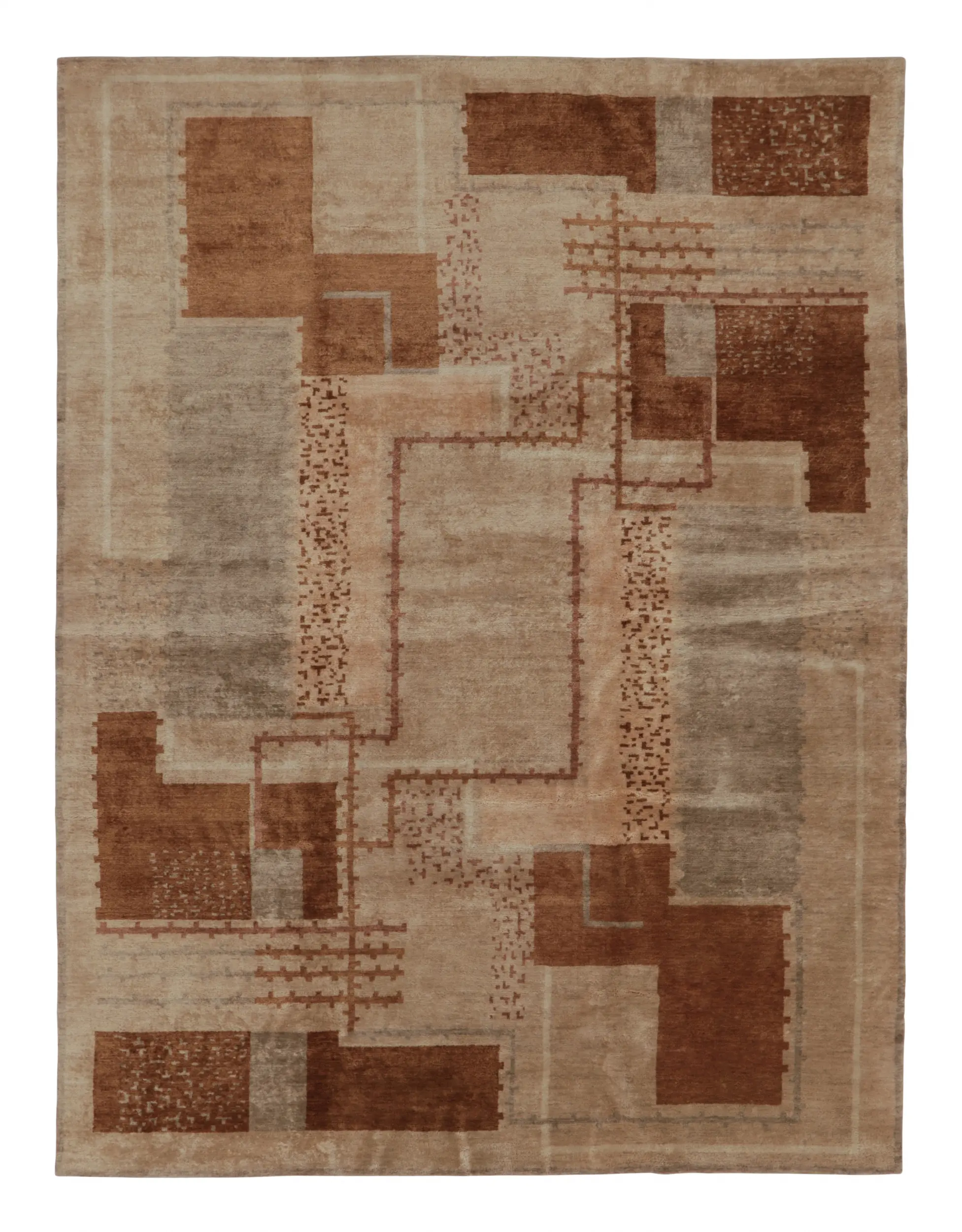 French Art Deco Geometric Rug