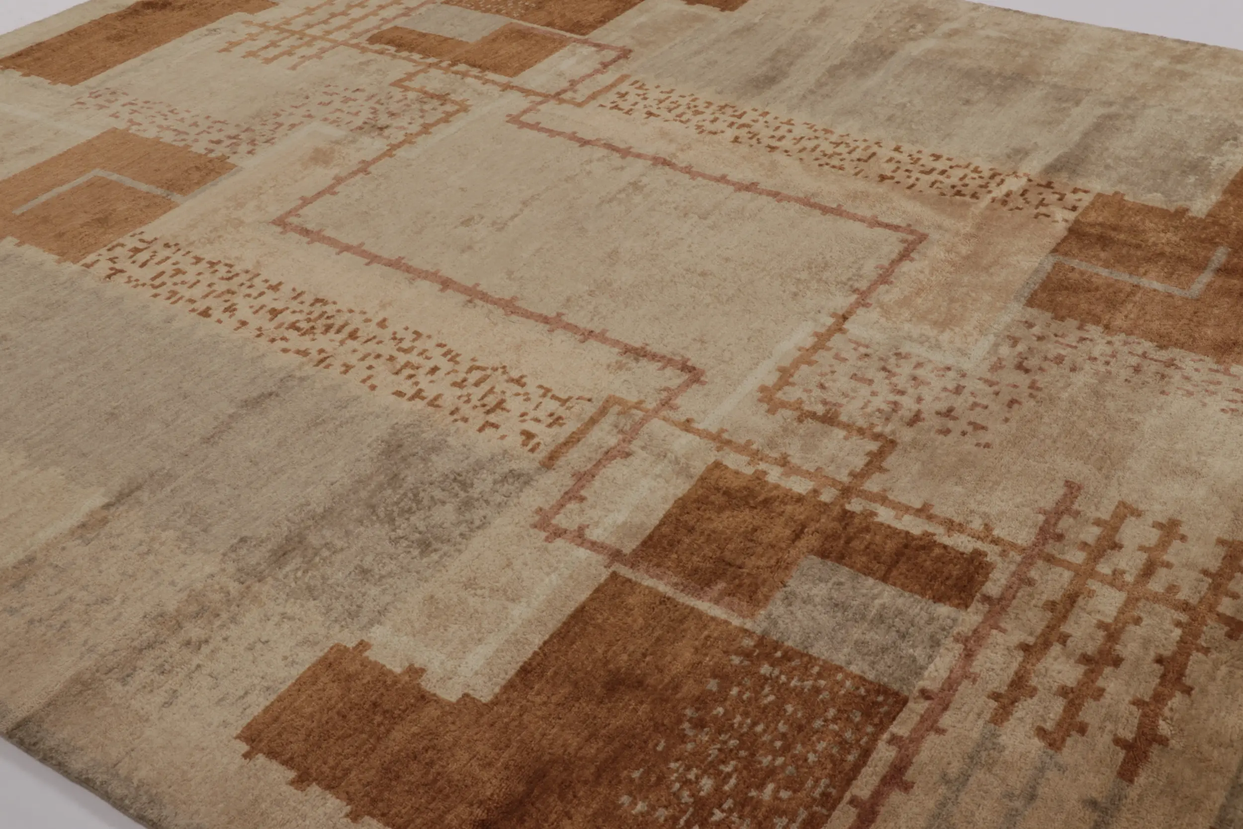 French Art Deco Geometric Rug
