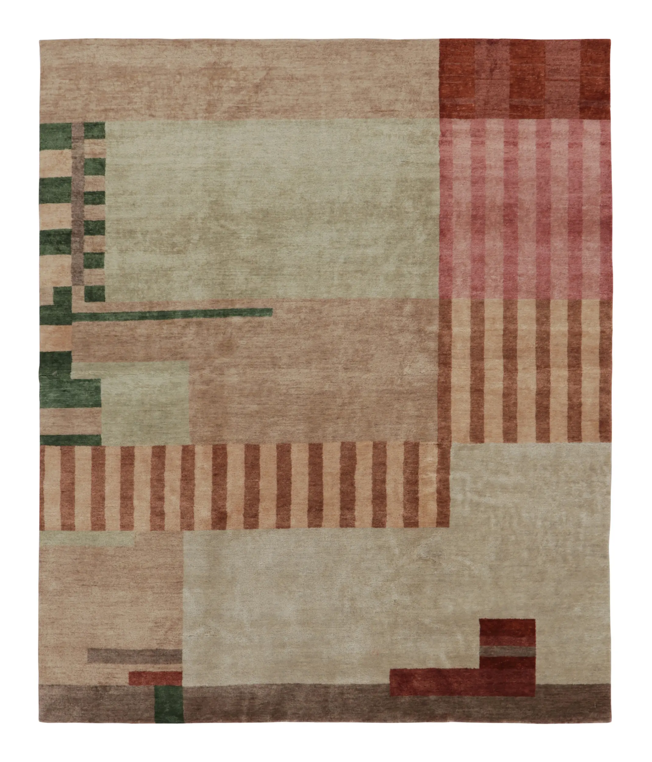 French Art Deco Square Rug
