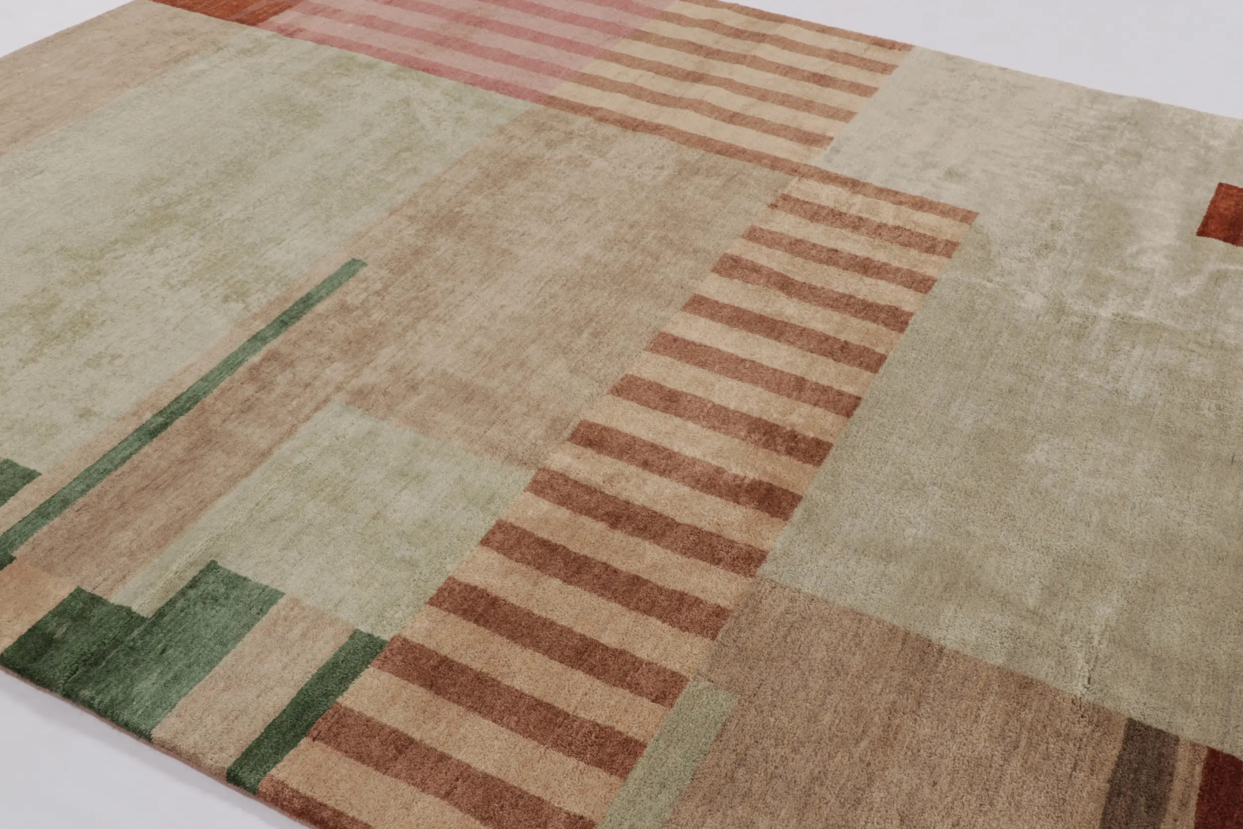 French Art Deco Square Rug