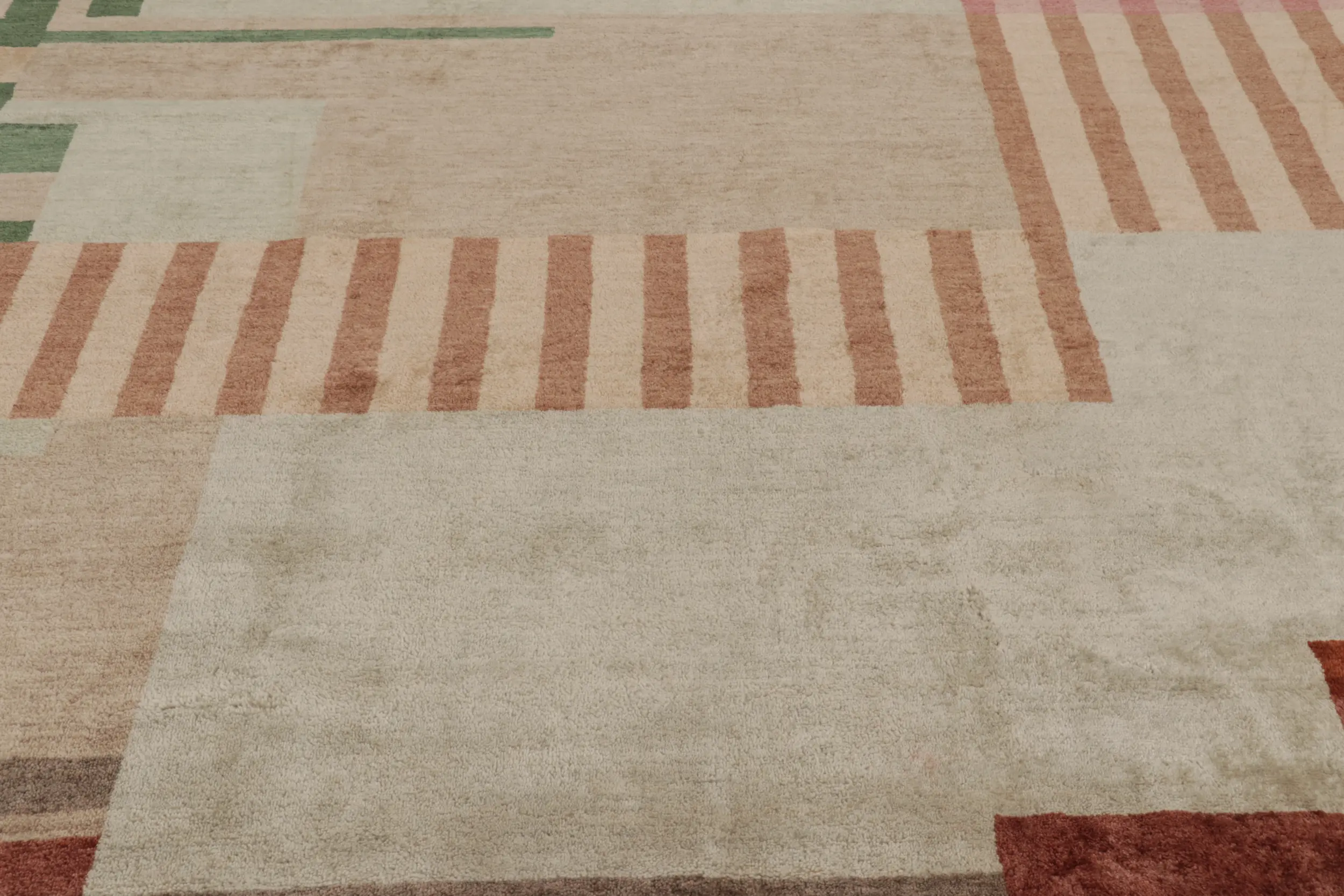 French Art Deco Square Rug