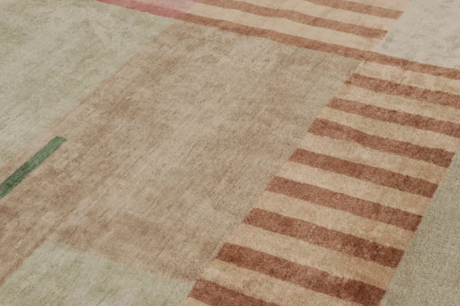 French Art Deco Square Rug