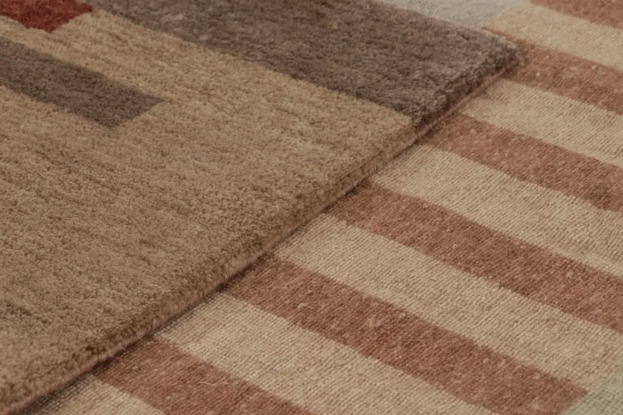 French Art Deco Square Rug