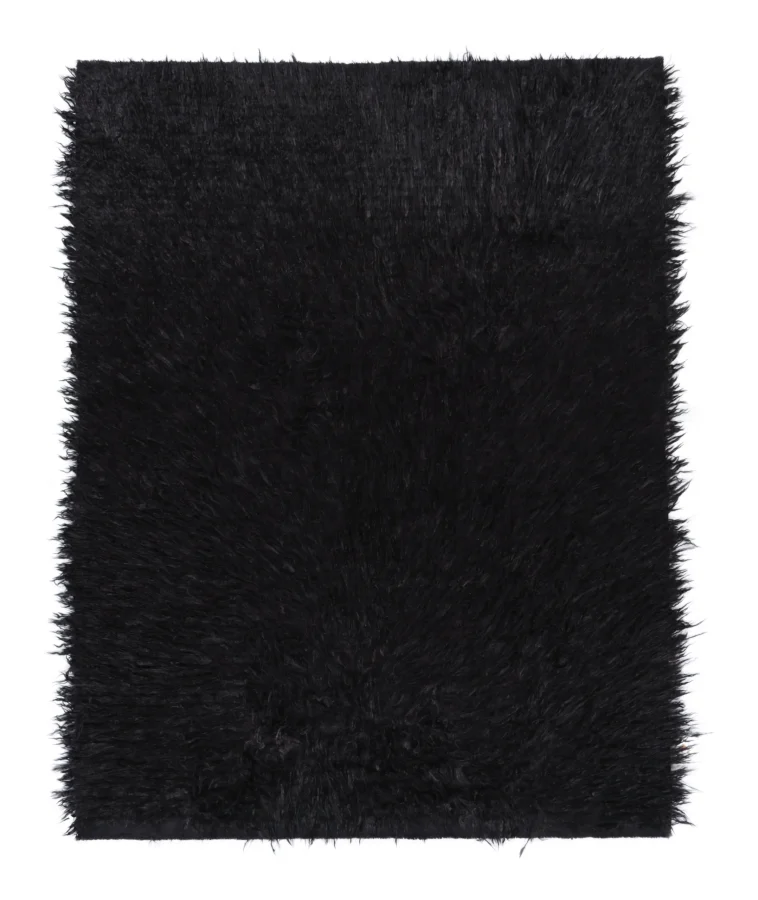 Rug & Kilim’s Modern Filikli Shag Rug in Black