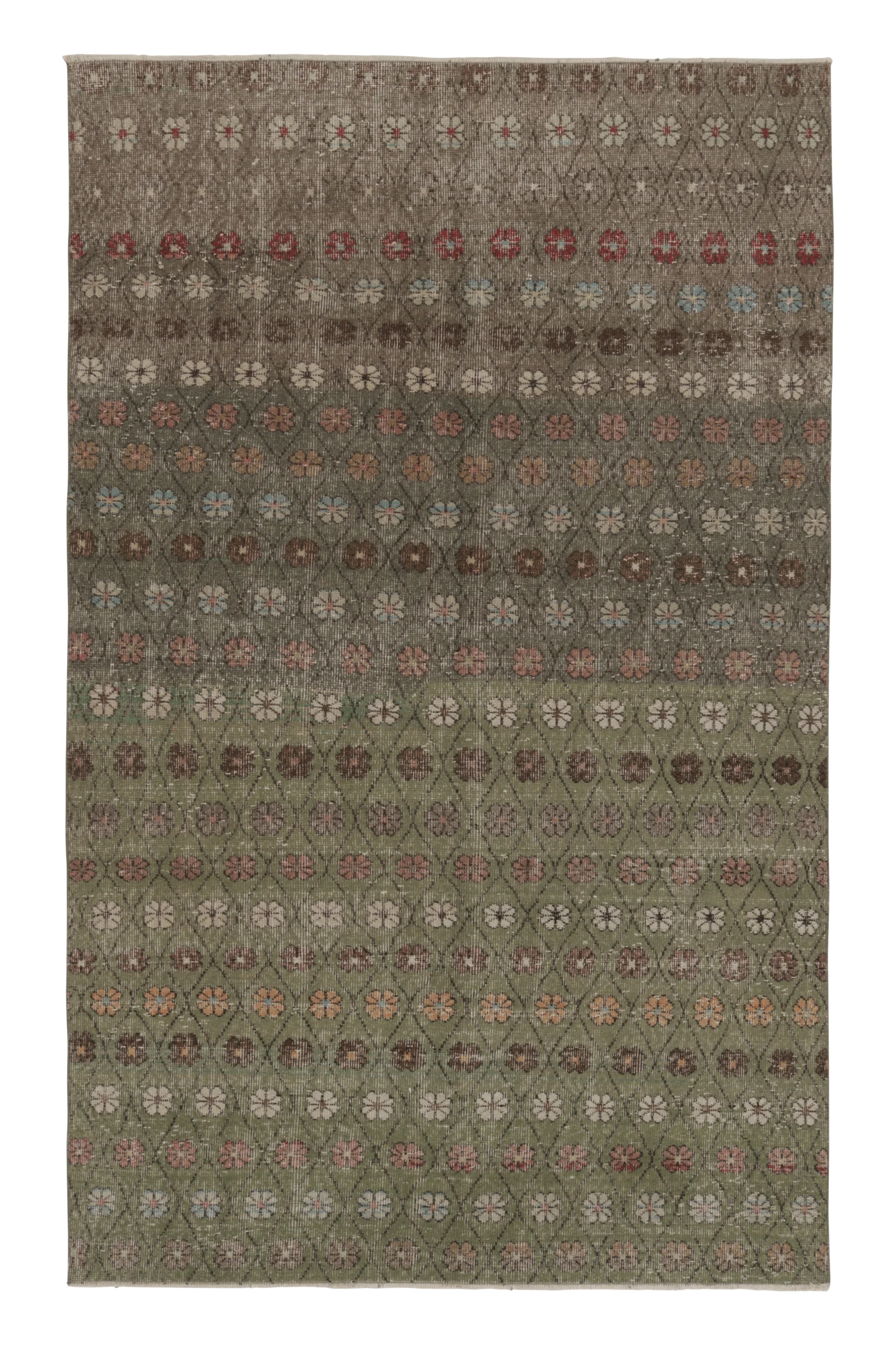Vintage Turkish Distressed Rug