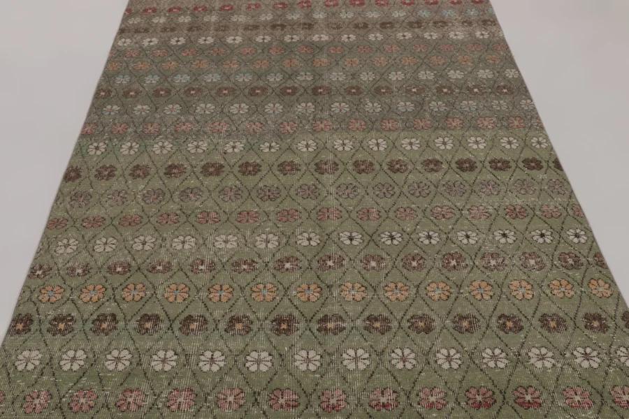 Vintage Turkish Distressed Rug