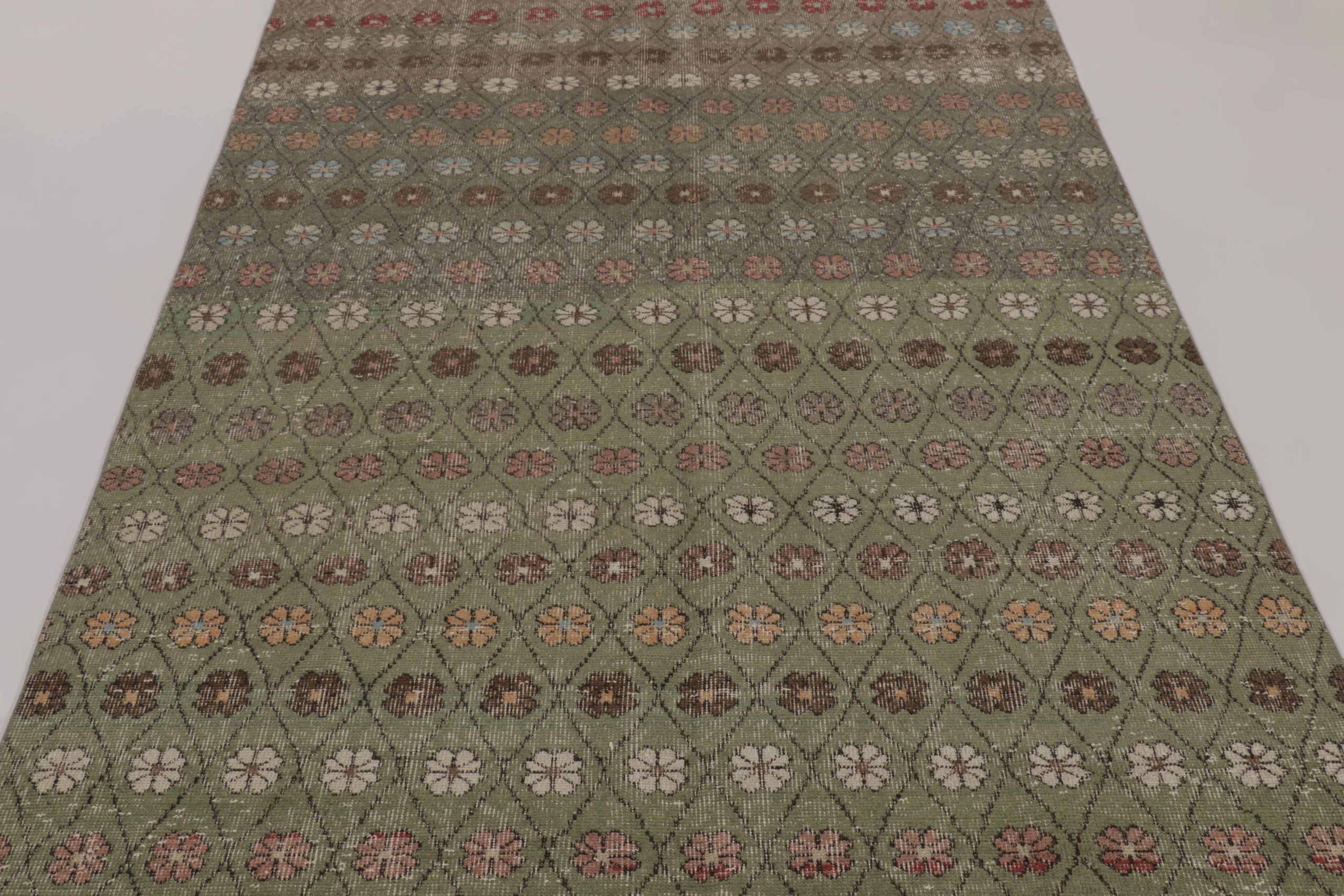 Vintage Turkish Distressed Rug