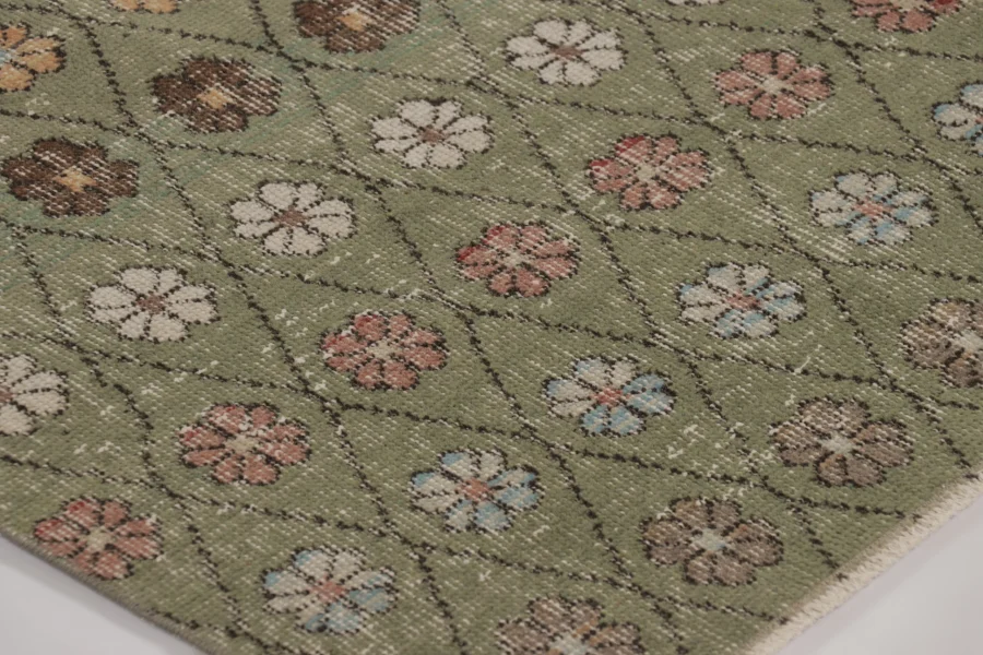 Vintage Turkish Distressed Rug