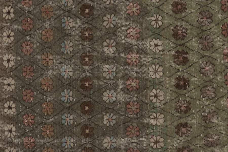 Vintage Turkish Distressed Rug