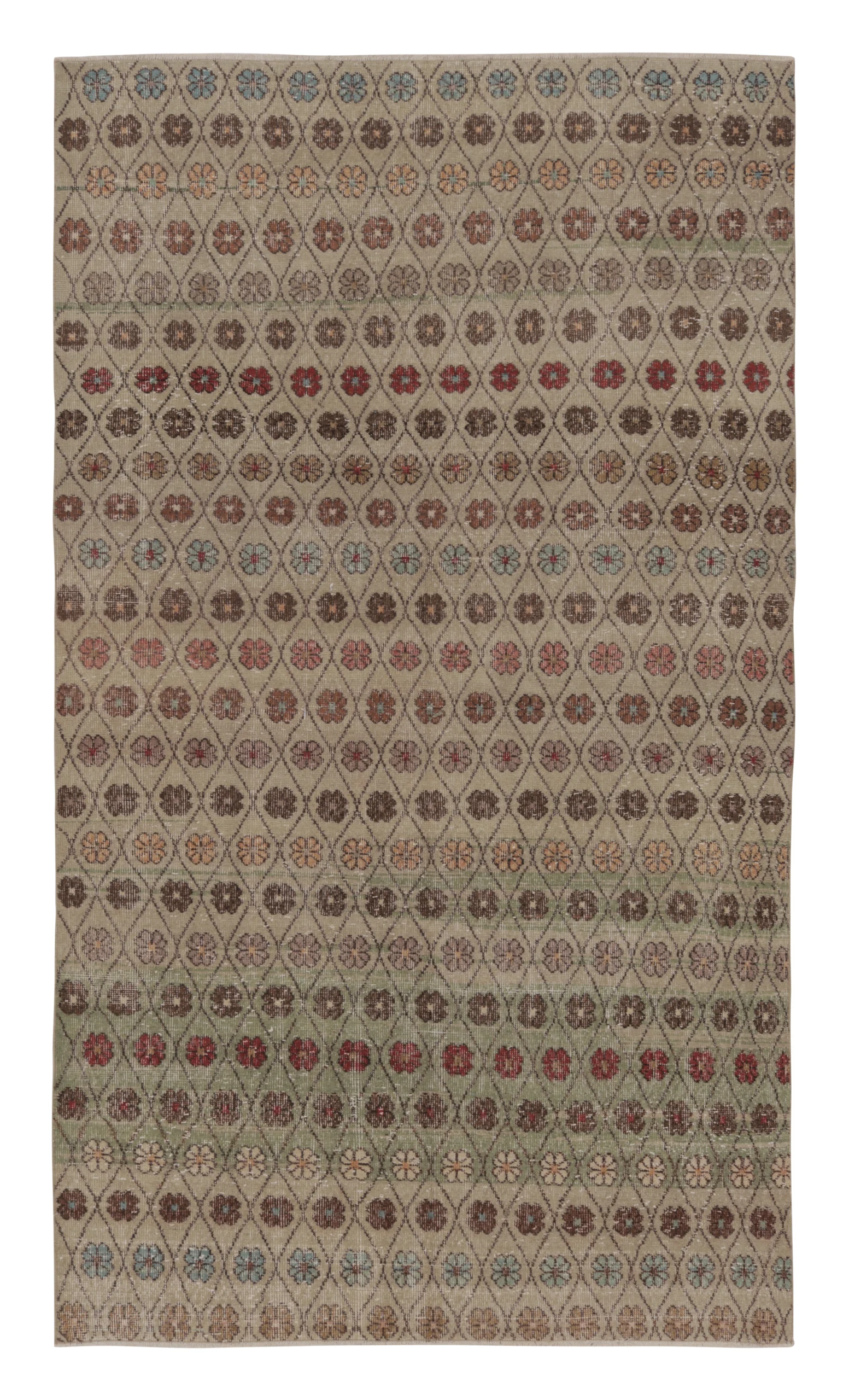 Vintage Turkish Distressed Rug