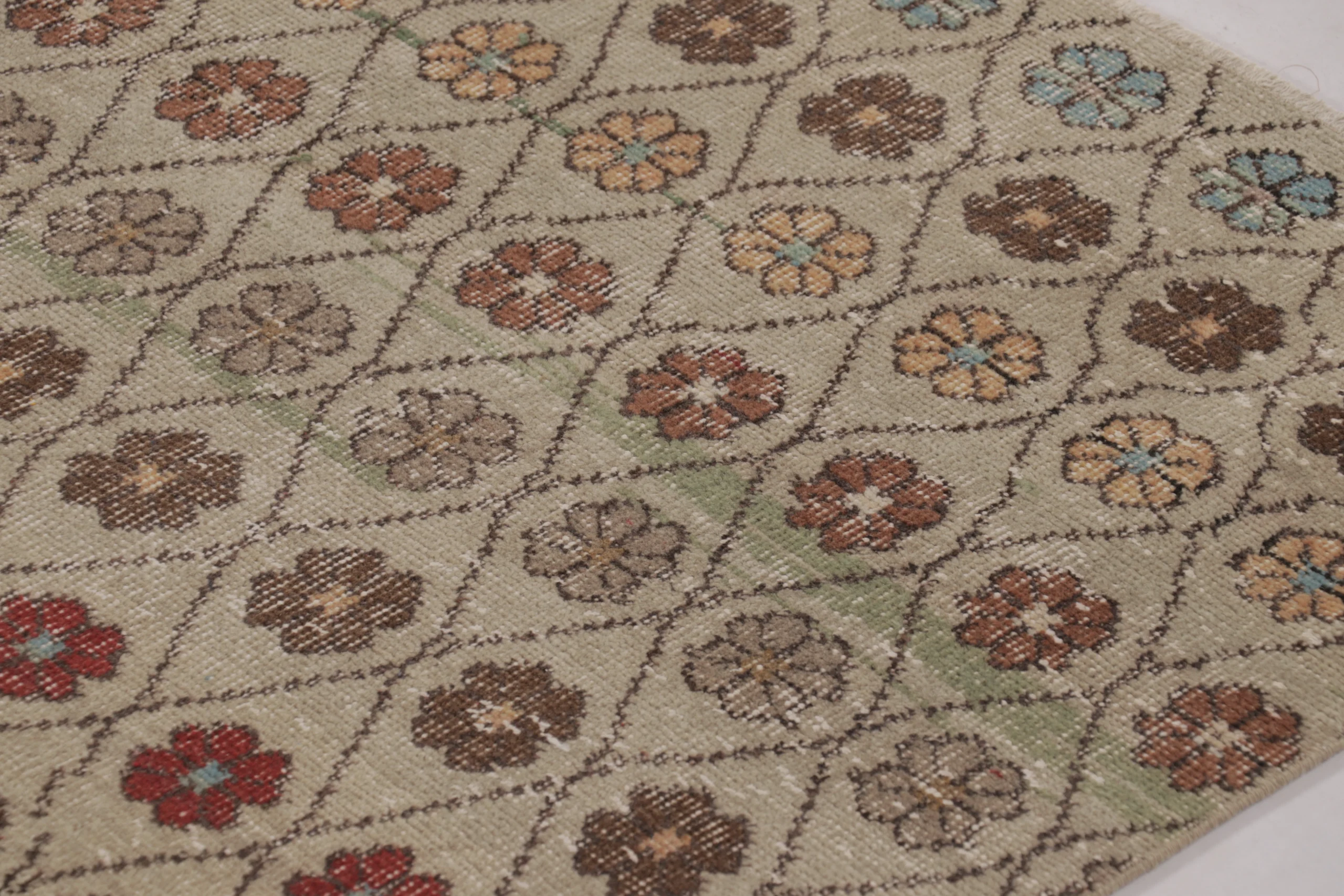 Vintage Turkish Distressed Rug