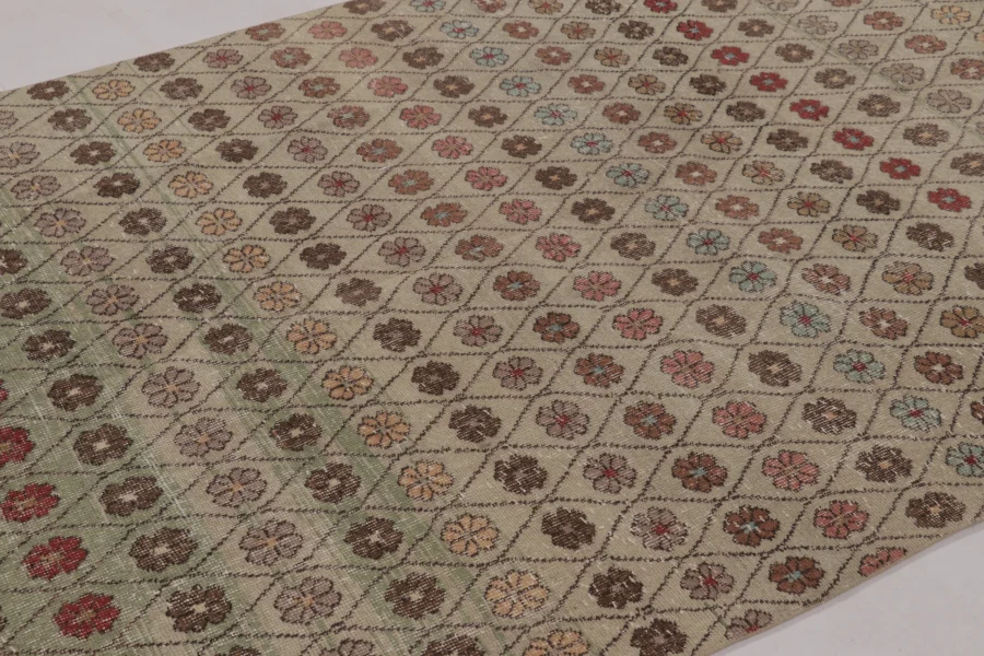 Vintage Turkish Distressed Rug