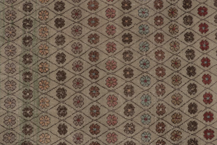 Vintage Turkish Distressed Rug