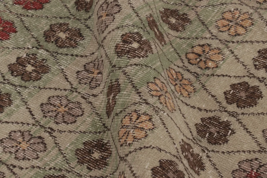 Vintage Turkish Distressed Rug