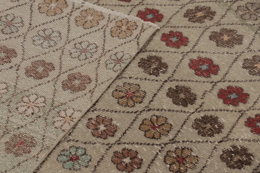 Vintage Turkish Distressed Rug