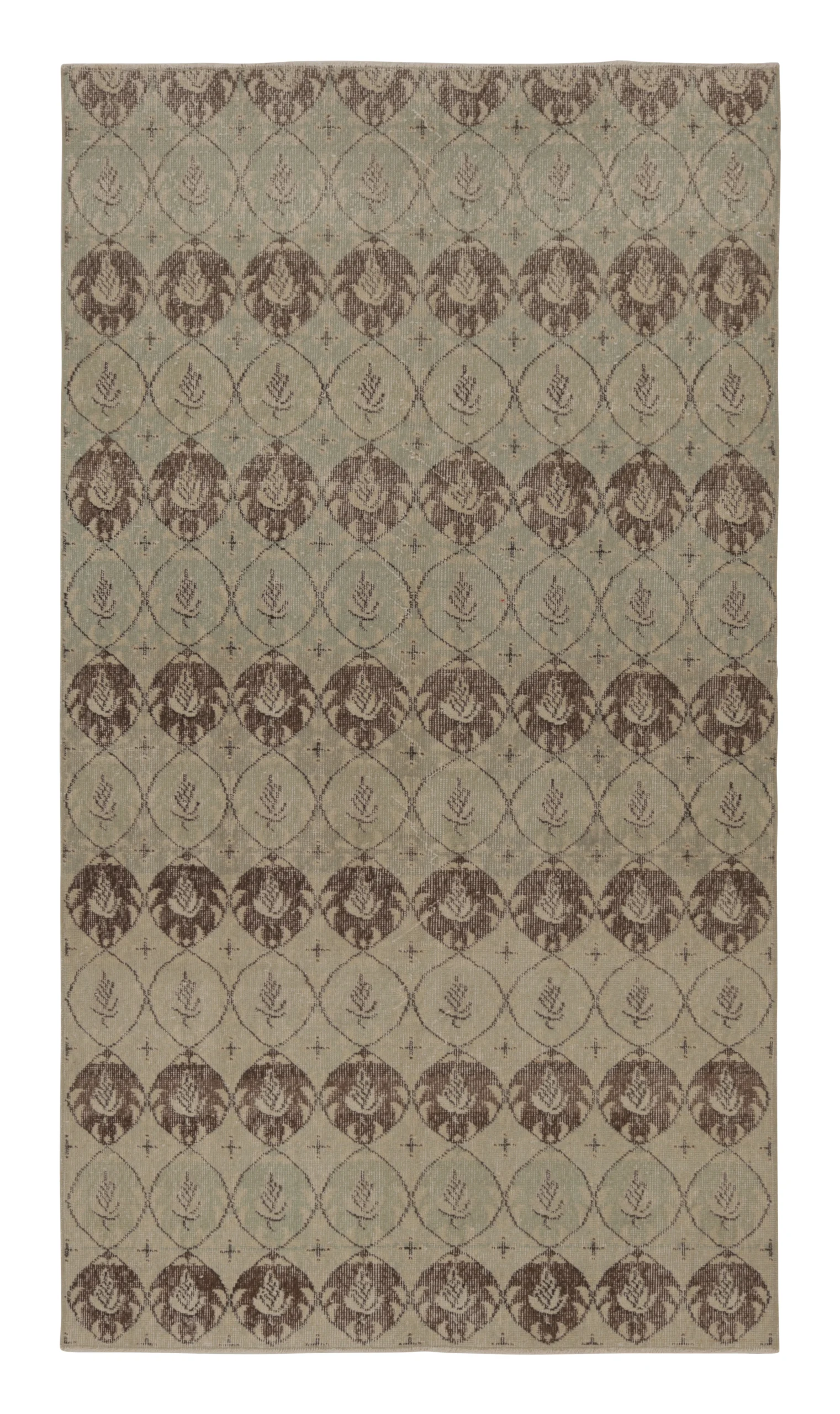 Vintage Turkish Distressed Runner Rug