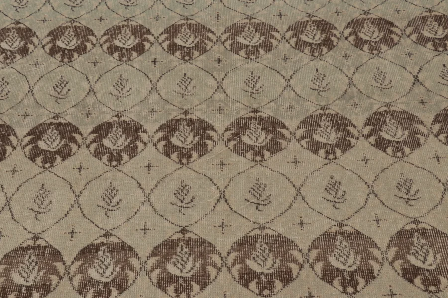 Vintage Turkish Distressed Runner Rug