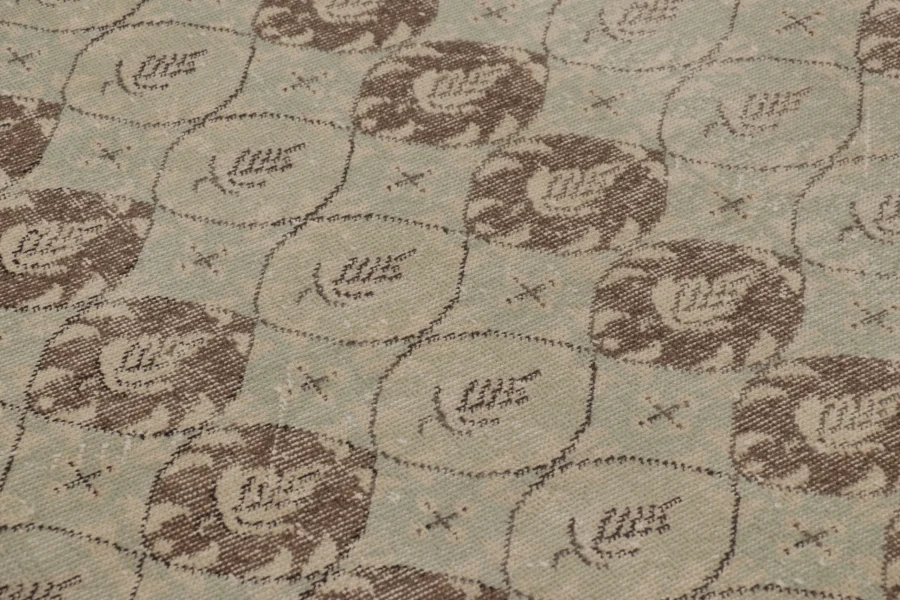 Vintage Turkish Distressed Runner Rug