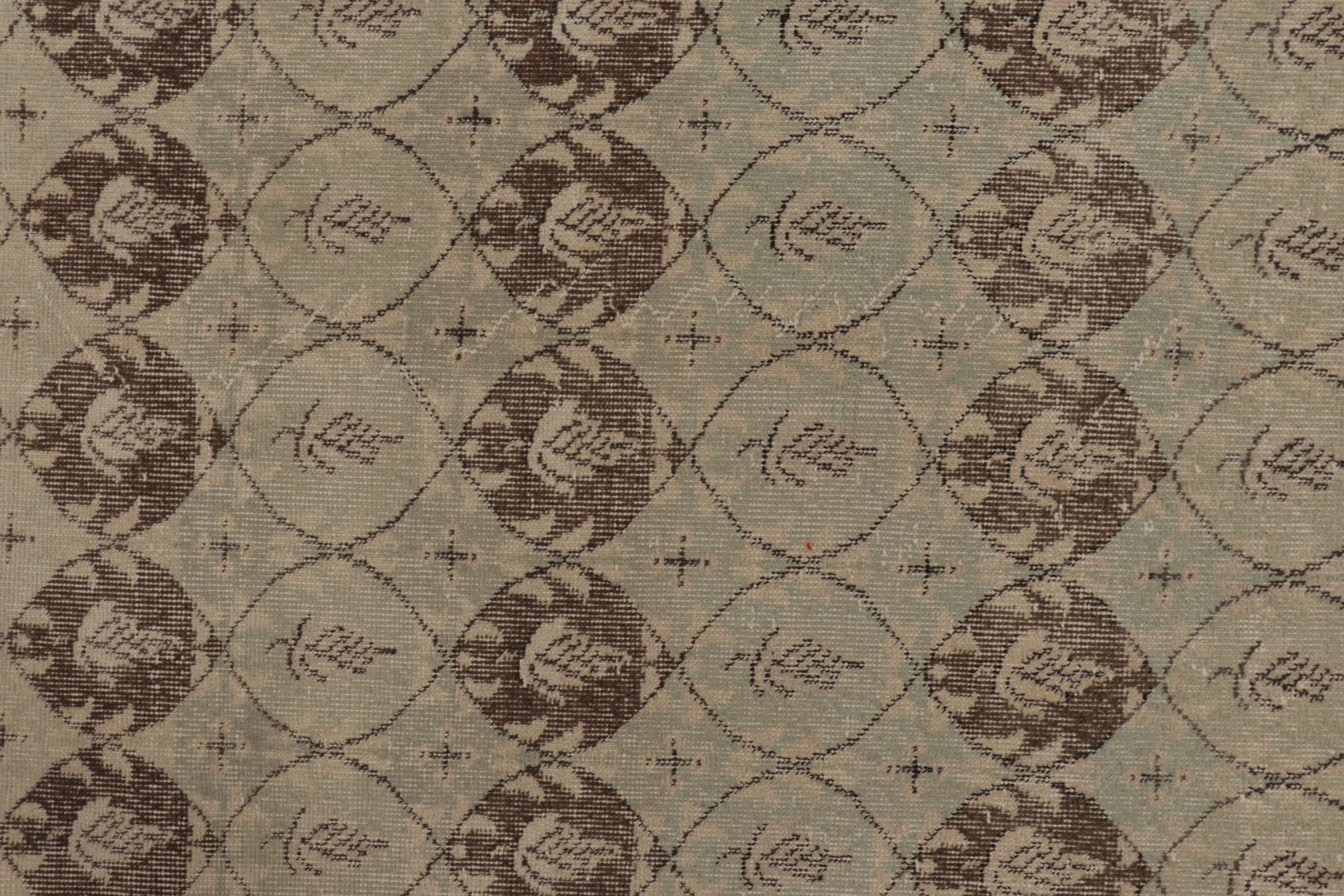 Vintage Turkish Distressed Runner Rug