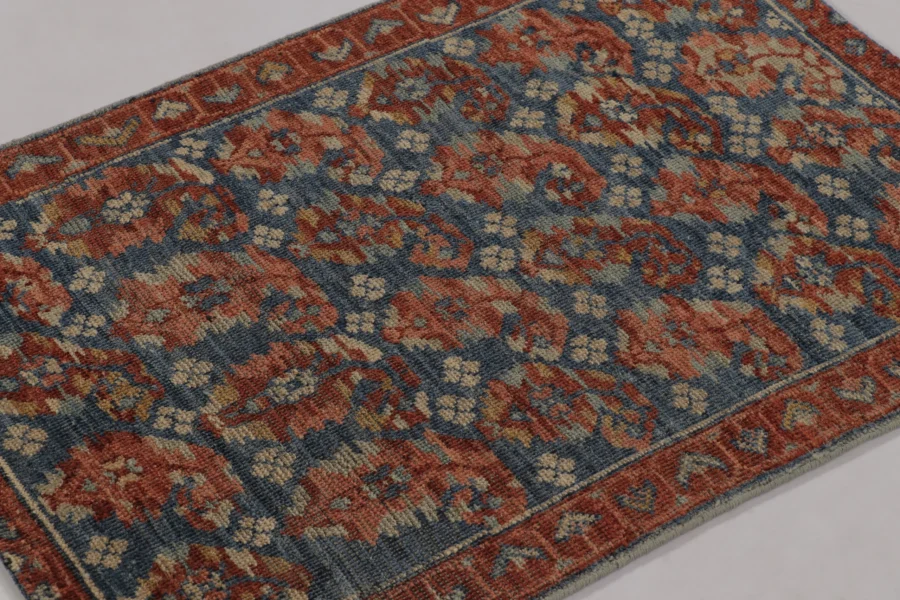 Rug & Kilim’s Zeychour Rug in Deep Red and Blue Florals
