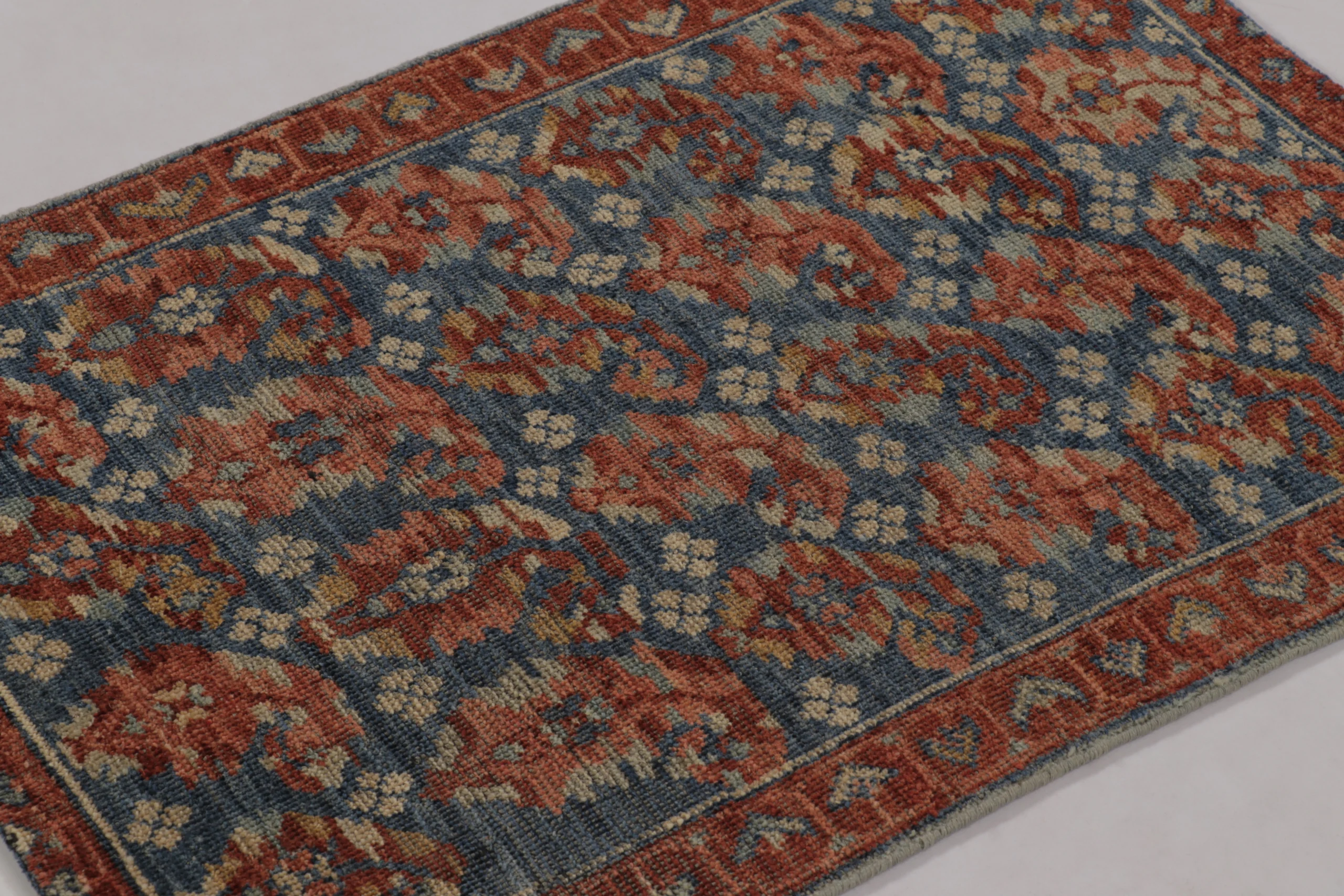 Rug & Kilim’s Zeychour Rug in Deep Red and Blue Florals