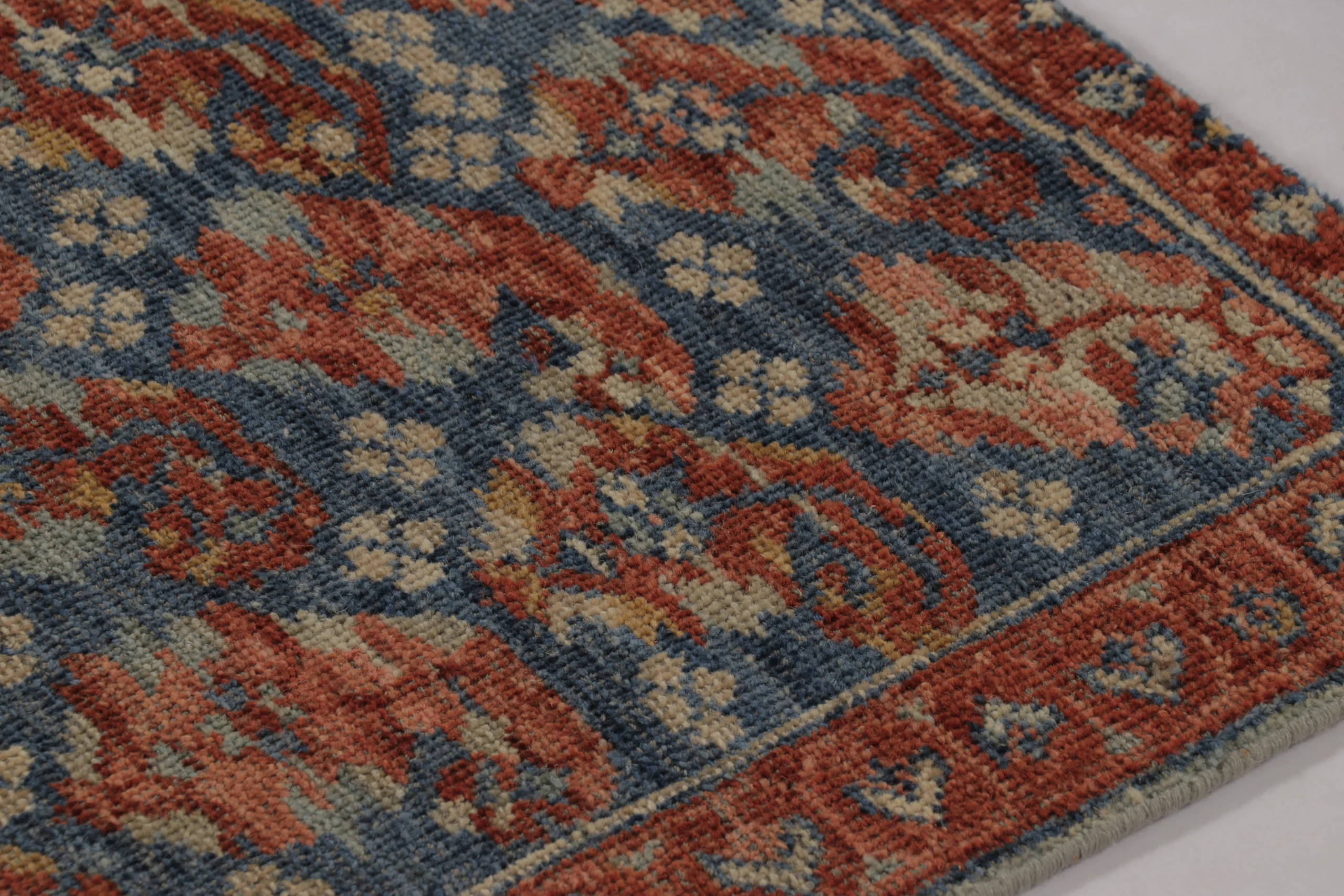 Rug & Kilim’s Zeychour Rug in Deep Red and Blue Florals