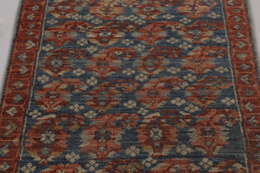 Rug & Kilim’s Zeychour Rug in Deep Red and Blue Florals
