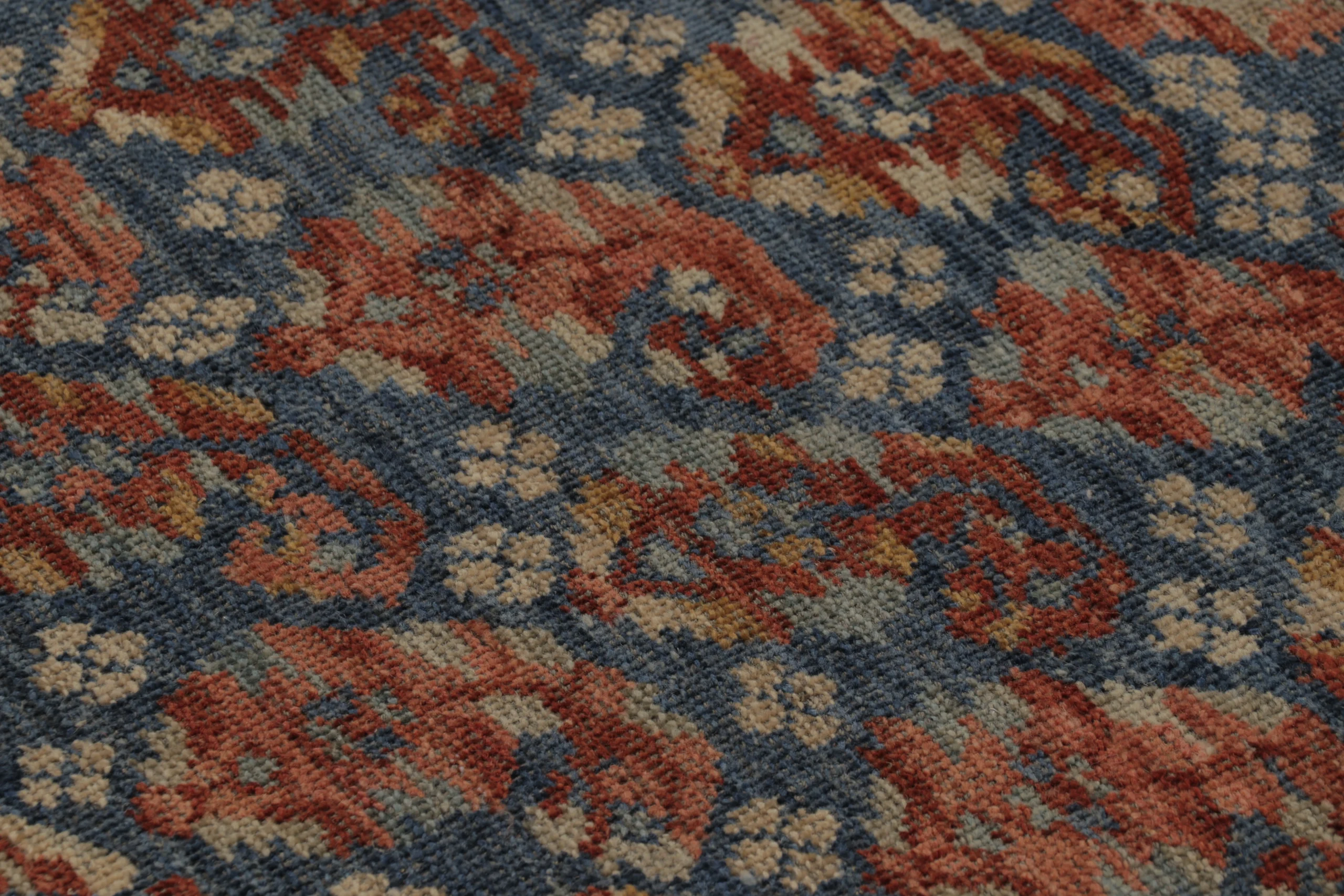 Rug & Kilim’s Zeychour Rug in Deep Red and Blue Florals