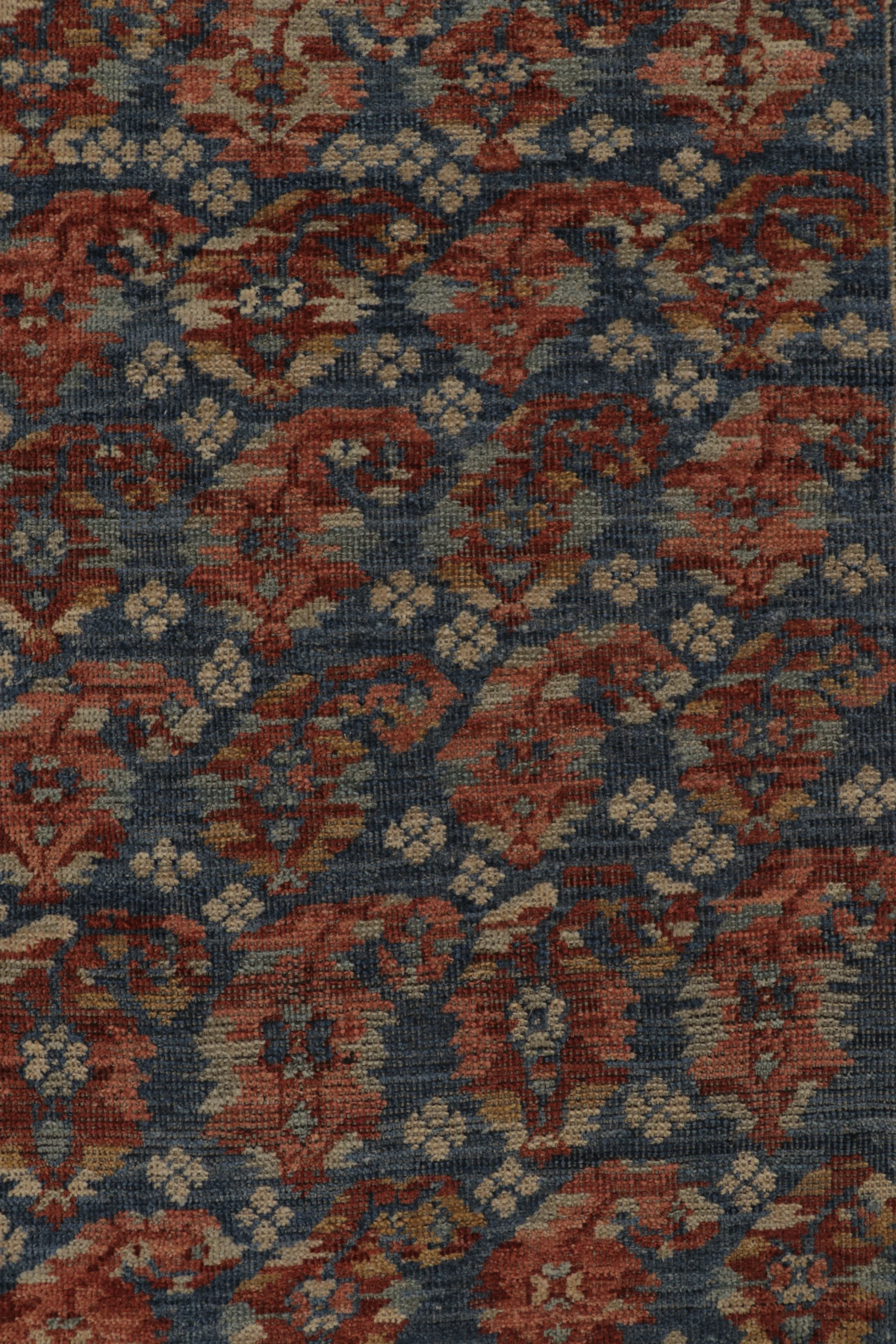 Rug & Kilim’s Zeychour Rug in Deep Red and Blue Florals
